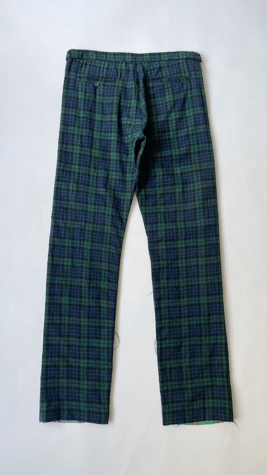 Comme des Garcons ‘Reworked Tartan Panelled’ Wool Trousers Size US 34 / EU 50 - 11 Thumbnail