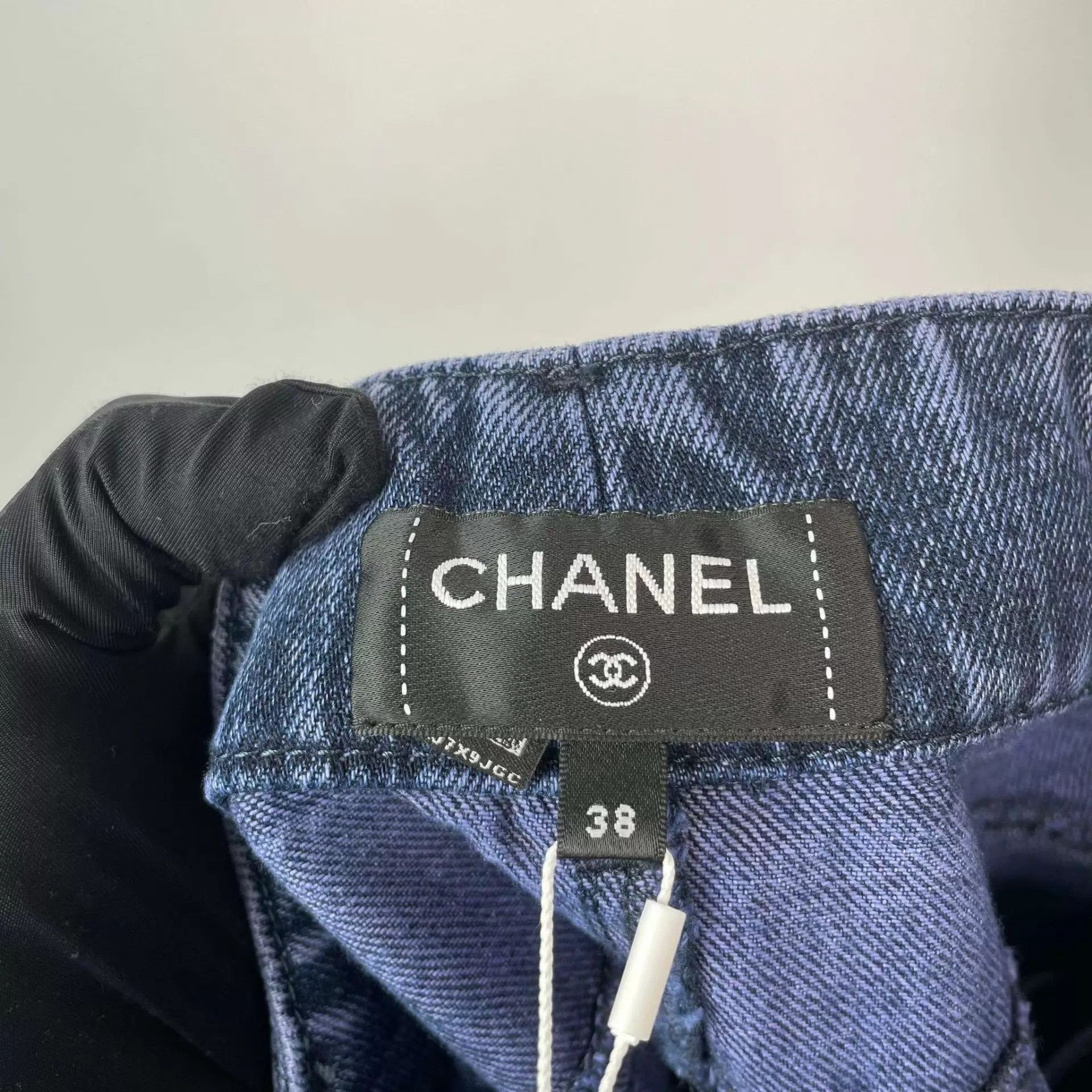 Chanel Chanel 22B Navy Black Colorblock Jeans 38 Size 27" / US 4 / IT 40 - 7 Thumbnail