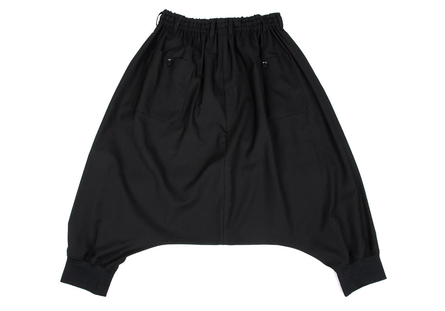 Yohji Yamamoto Wool-Poly Gabardine Cuffed Sarouel Pants Black 3 Size US 34 / EU 50 - 10 Thumbnail