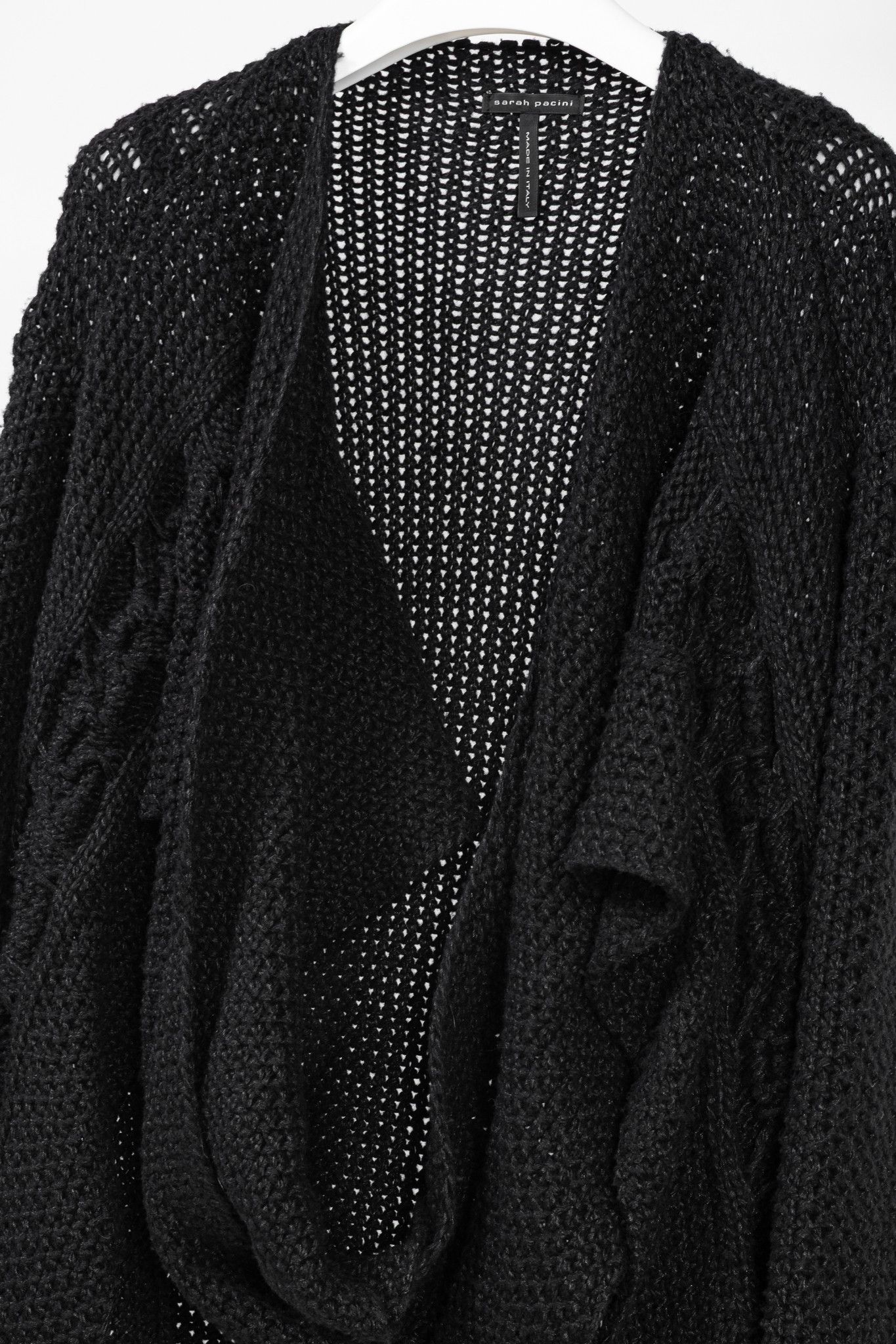 Sarah Pacini Sarah Pacini Wool-Blend Cable-Knit Crossover Cowl Sweater Size ONE SIZE - 8 Thumbnail