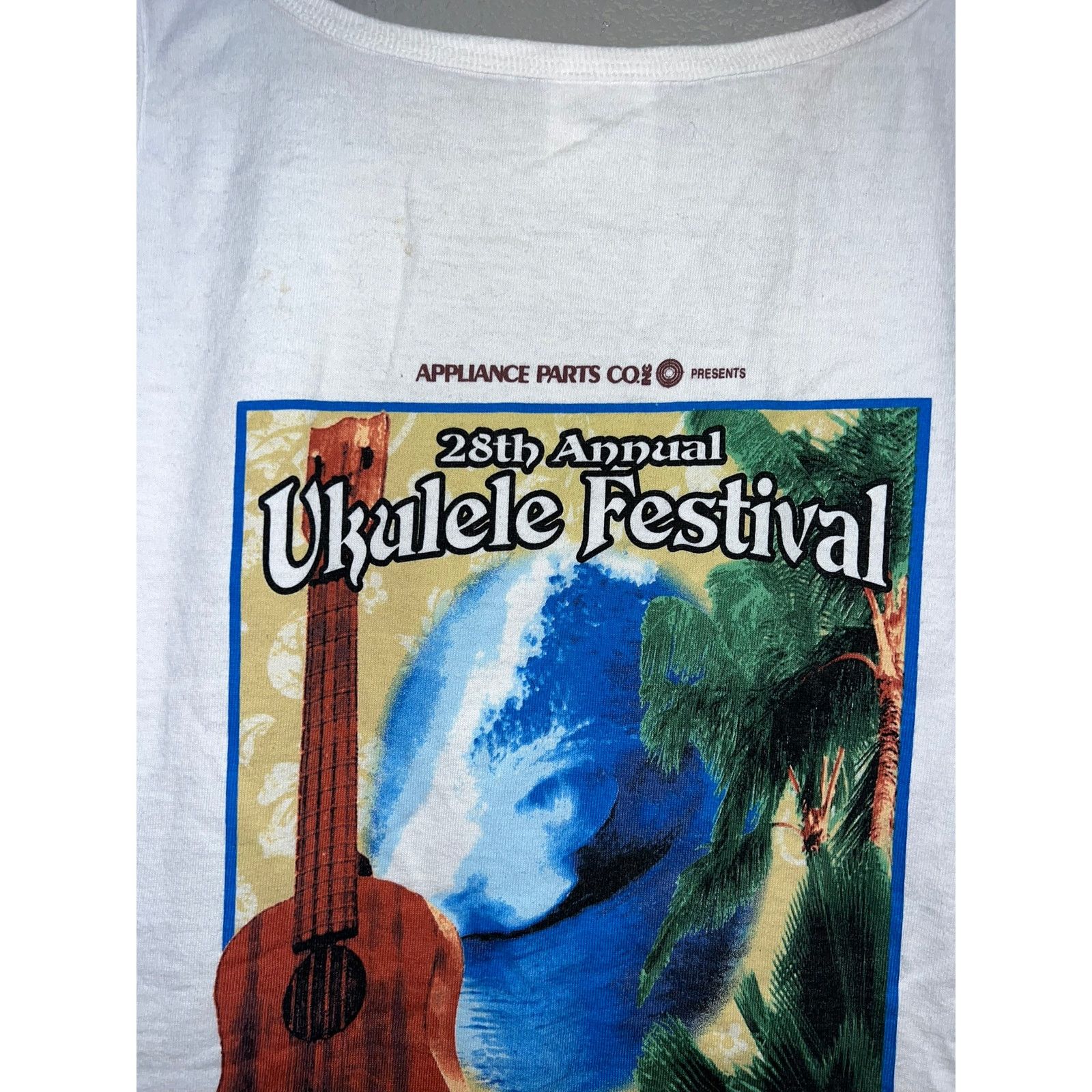 Anvil Vintage Ukulele Shirt 28th Annual Festival Kapiolani Tank M Size M / US 6-8 / IT 42-44 - 6 Thumbnail