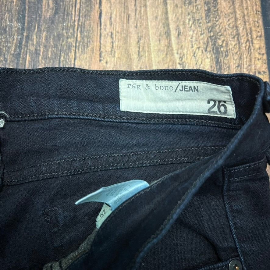 Rag & Bone Rag & Bone Women's Skinny Jeans Size 26 Black Stretch Size 26" / US 2 / IT 38 - 2 Thumbnail