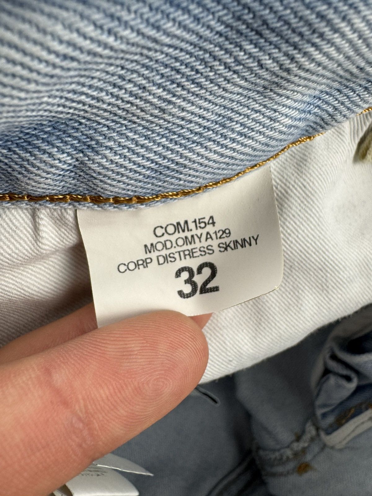 Off-White Off-White corp distress skinny light washed denim Size US 32 / EU 48 - 19 Thumbnail