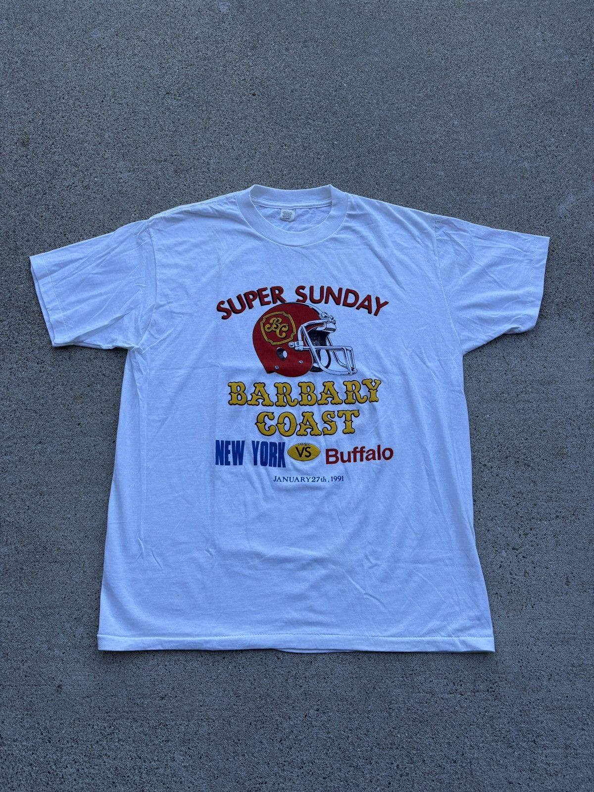 NFL Vintage 1991 NFL Super Sunday “Super Bowl XXV” T-Shirt Sz XL Size US XL / EU 56 / 4 - 1 Thumbnail