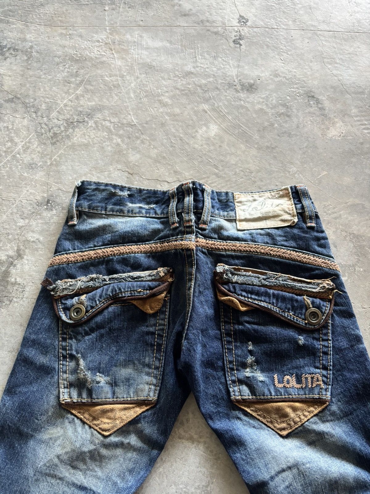 If Six Was Nine LOLITA flare up western style washed distressed japanese Size US 27 - 14 Thumbnail