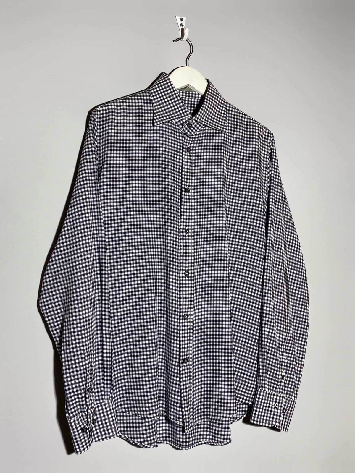 Bottega Veneta Bottega Veneta long sleeve checked shirt Size US L / EU 52-54 / 3 - 3 Thumbnail