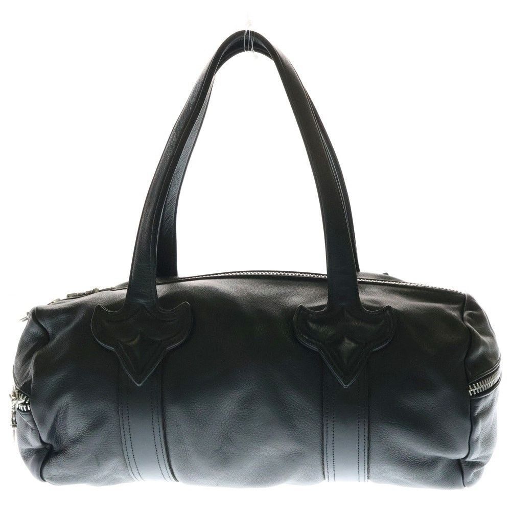 Chrome Hearts Duffle Leather Boston Bag Black