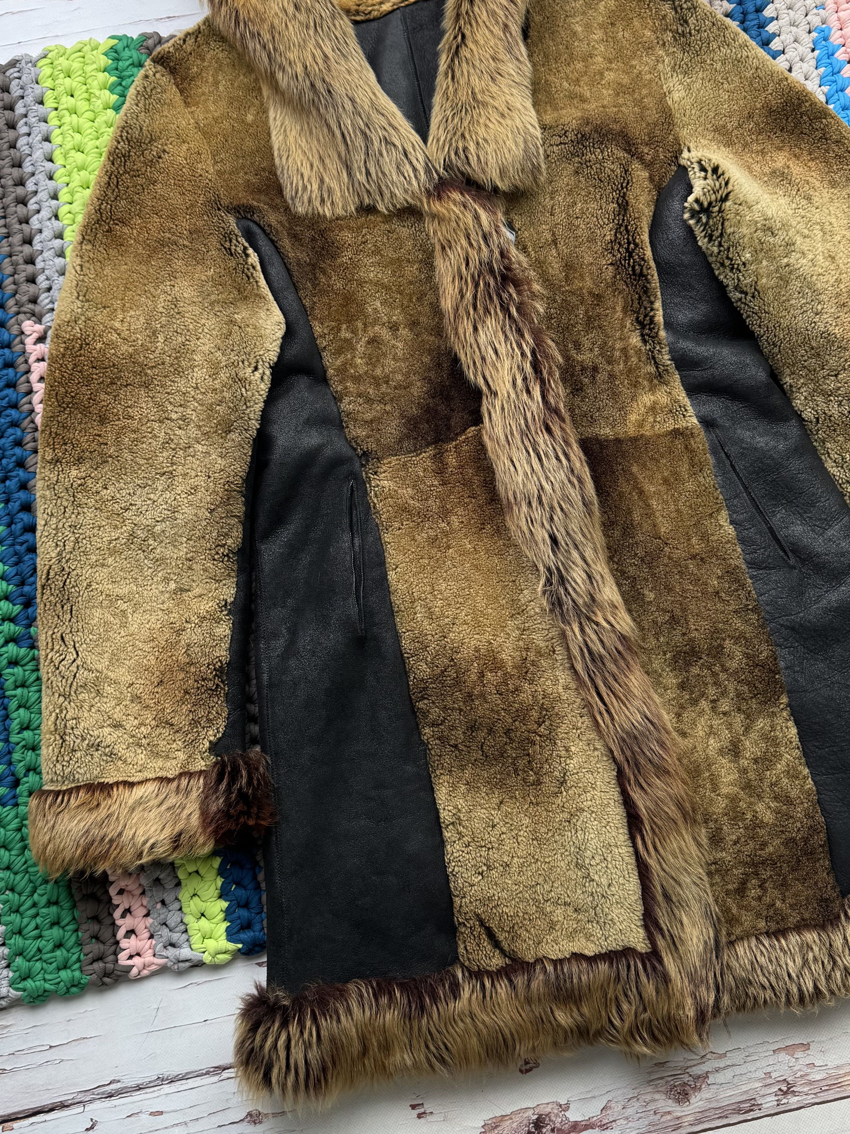 Japanese Brand Vintage Real Sheepskin Hooded Coat (ET1) Size L / US 10 / IT 46 - 4 Thumbnail