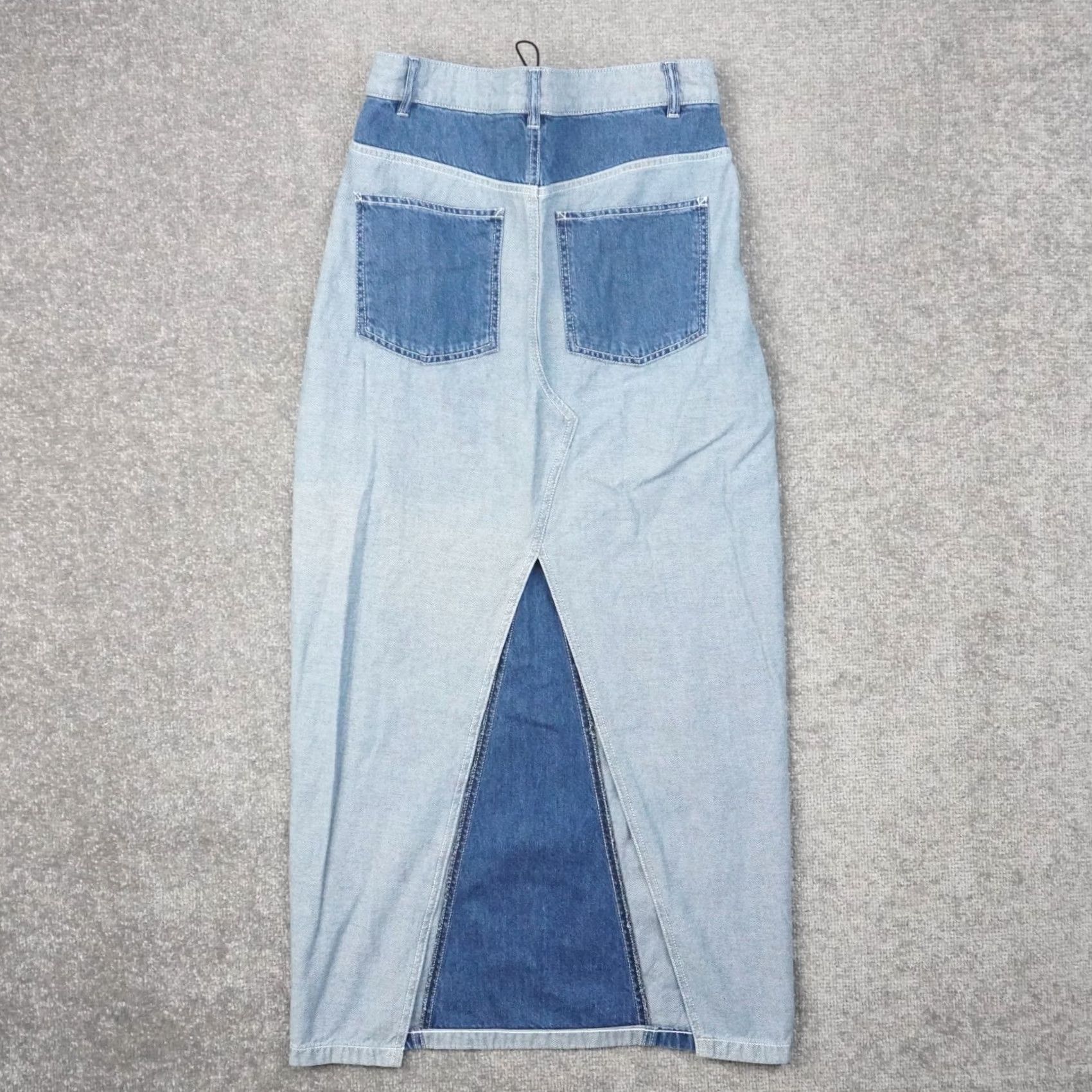 Kotn KOTN Skirt A-Line Midi Blue 28 Regular Women Geometric Pattern Zip Casual Spring Summer Fall"} Size 28" / US 6 / IT 42 - 3 Thumbnail