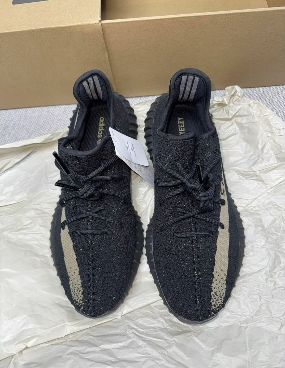 Adidas Adidas Yeezy 350 V2 Black Green BY9611 K37 Size US 9.5 / EU 42-43 - 1 Thumbnail