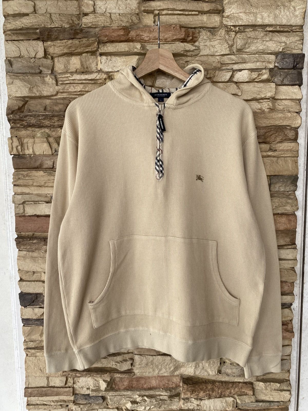 Burberry Vintage Burberry London Nova Check Checkered Hoodie Sweater Size US L / EU 52-54 / 3 - 1 Thumbnail