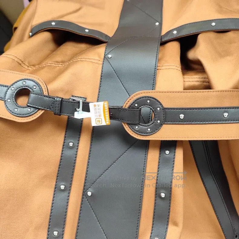 Hermes Hermes Leather and Cotton Patchwork Designer Coat Size XXS / US 00 / IT 34 - 6 Thumbnail
