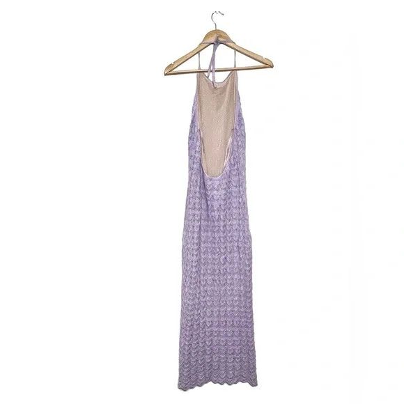 Alice + Olivia Alice + Olivia | Lavender Crochet Jone Dress Size L / US 10 / IT 46 - 3 Thumbnail
