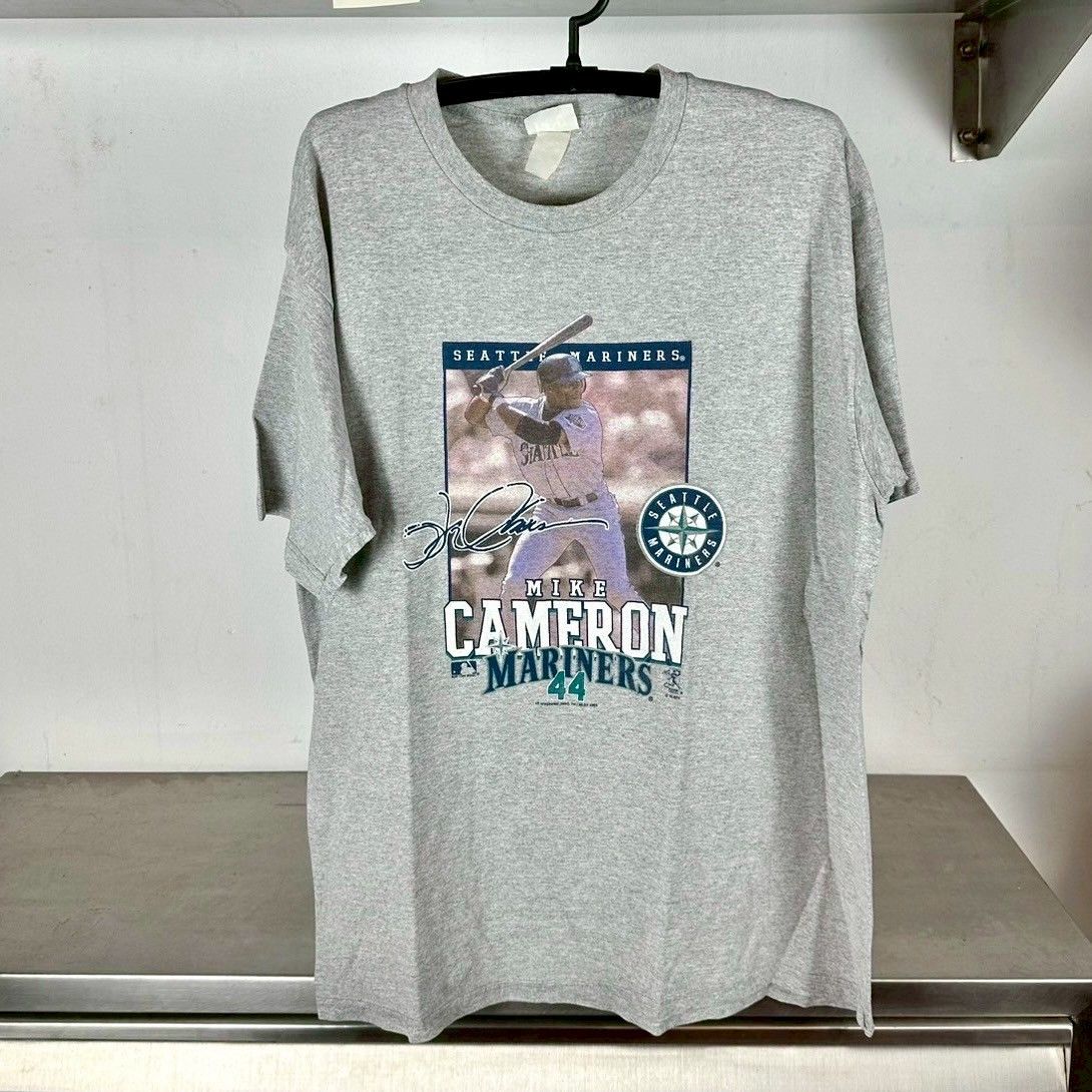 Vintage ​​​​​Vintage 2002 Seattle Mariners Mike Cameron MLB T-shirt Size US XL / EU 56 / 4 - 1 Thumbnail