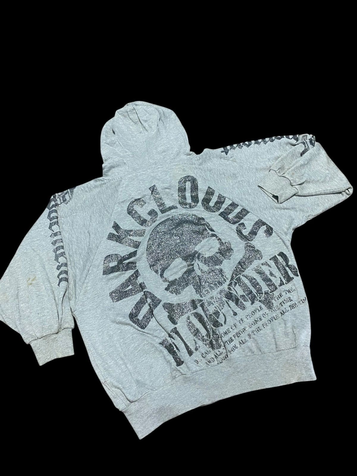 Japanese Brand 2000s Plein Beaute Glitter Skull baggy fur hoodie Size US L / EU 52-54 / 3 - 6 Thumbnail