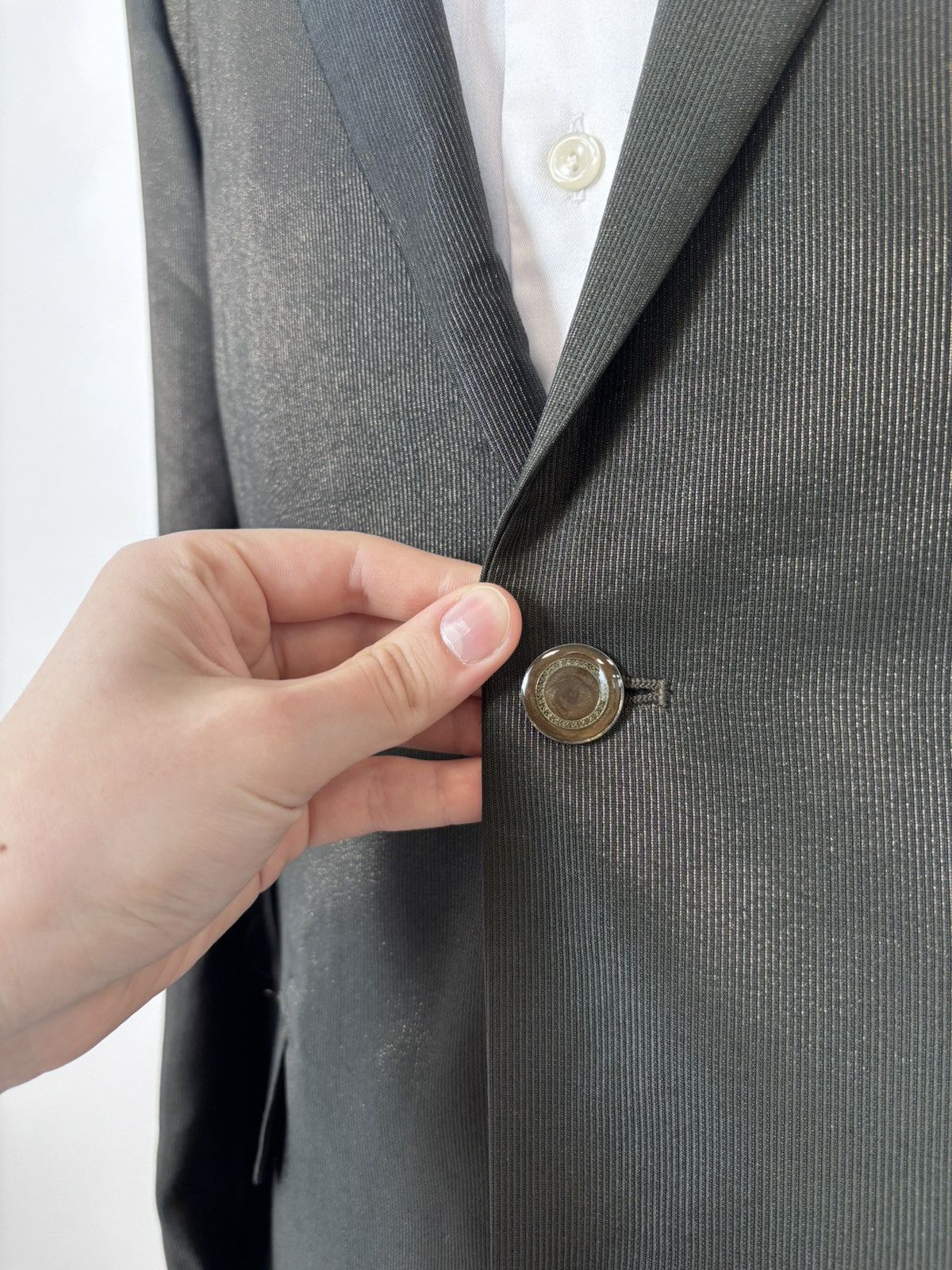 Lubiam Lubiam 1911 Cerimonia Shiny Brown Wool Blend Blazer Jacket Size 38R - 7 Thumbnail