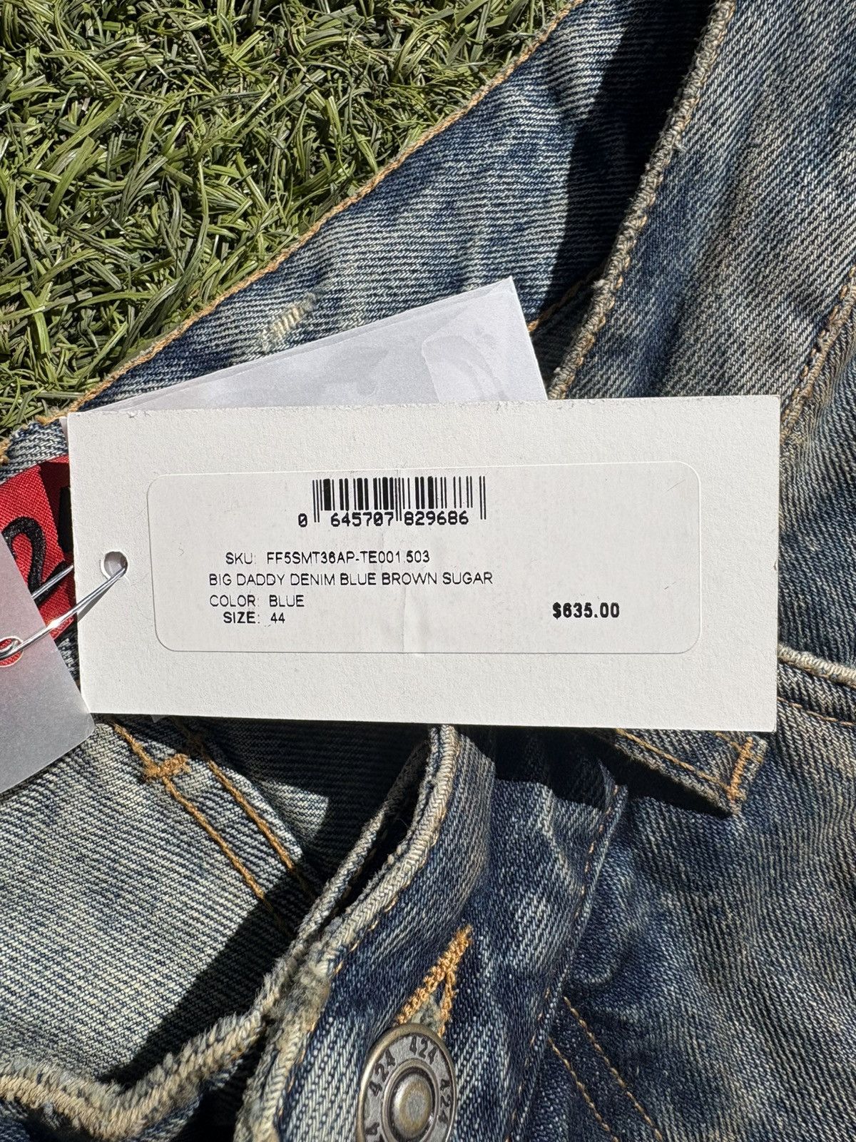 424 424 Distressed Big Daddy Denim Blue Size 44 fits 28/30 Size US 28 / EU 44 - 8 Thumbnail