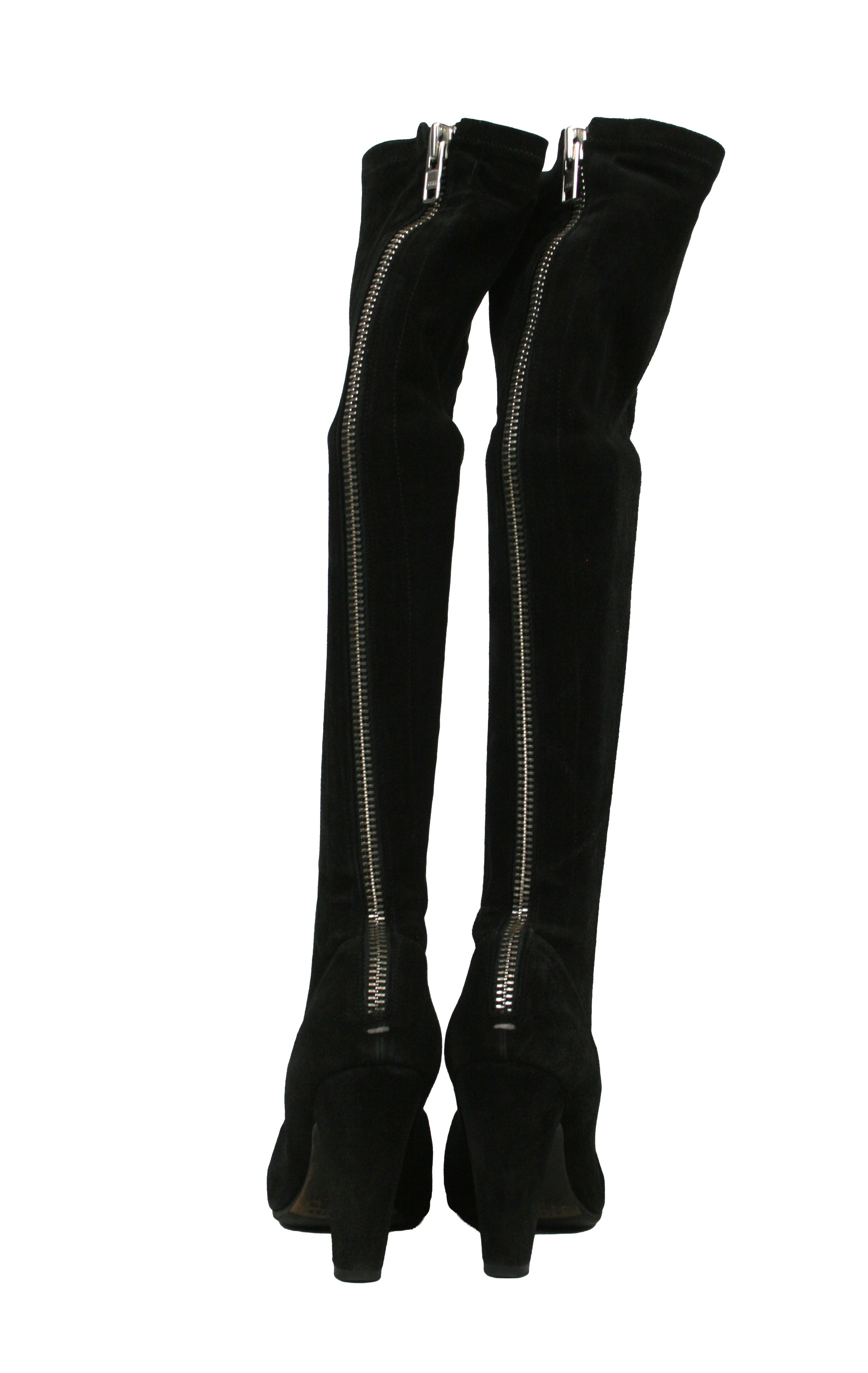 Maison Margiela S/S2002 Suede Knee High Anatomic Boots Archive Size US 7.5 / IT 37.5 - 10 Thumbnail