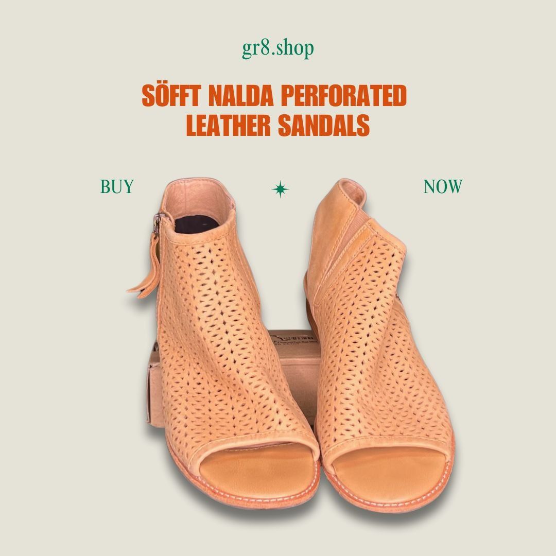 Other Söfft Nalda Perforated Leather Sandals With Side Zipper - Wo Size US 8 / IT 38 - 1 Thumbnail