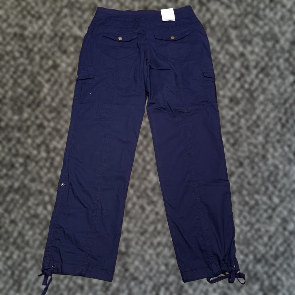 Vintage Style & Co Convertible Leg Pants Womens 6 Navy Mid Rise Comfort Waist New Size 28" / US 6 / IT 42 - 1 Thumbnail