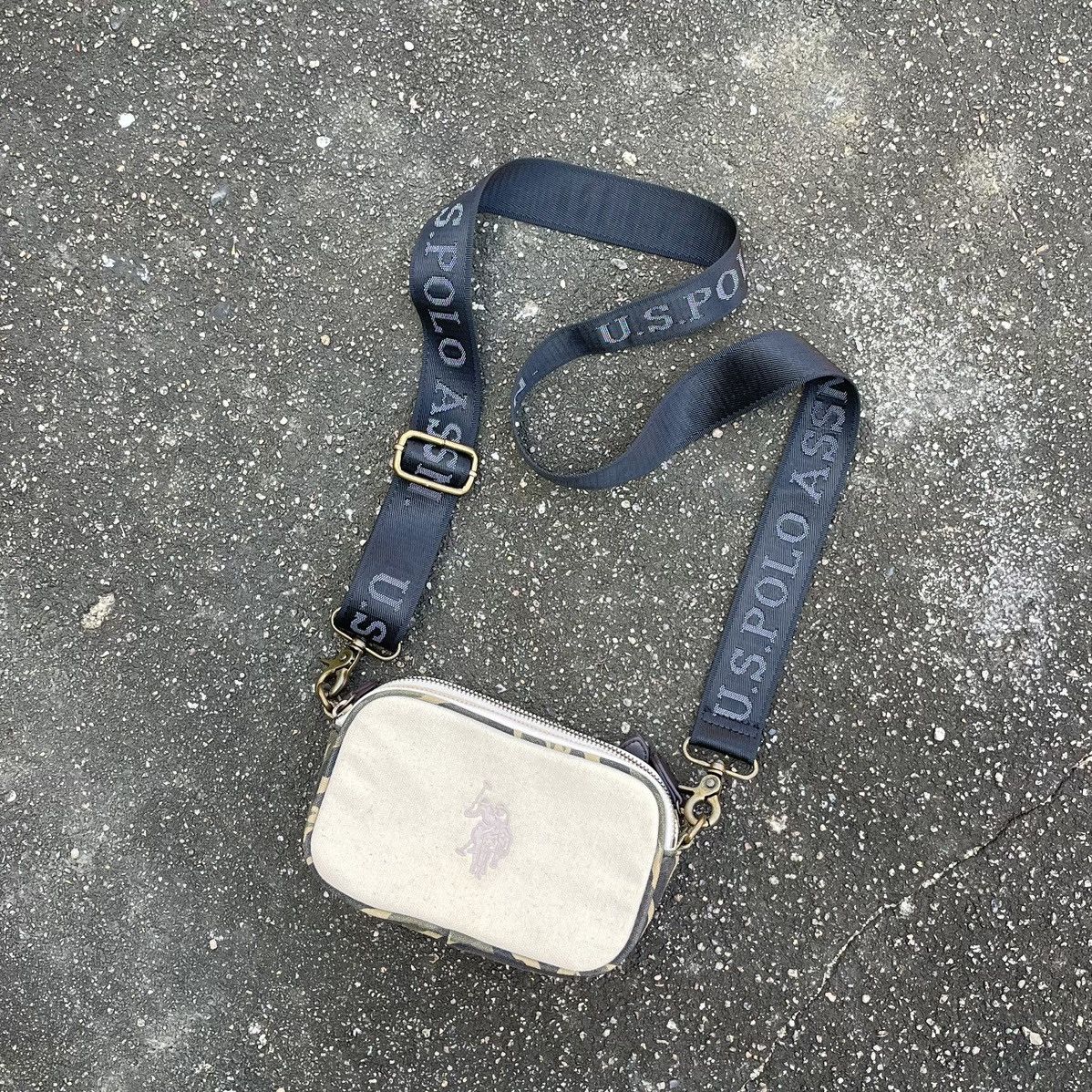 Canvas × U.S. Polo Assn. U.S.Polo.Assn Logo Canvas Military Small Crossbody Size ONE SIZE - 14 Thumbnail