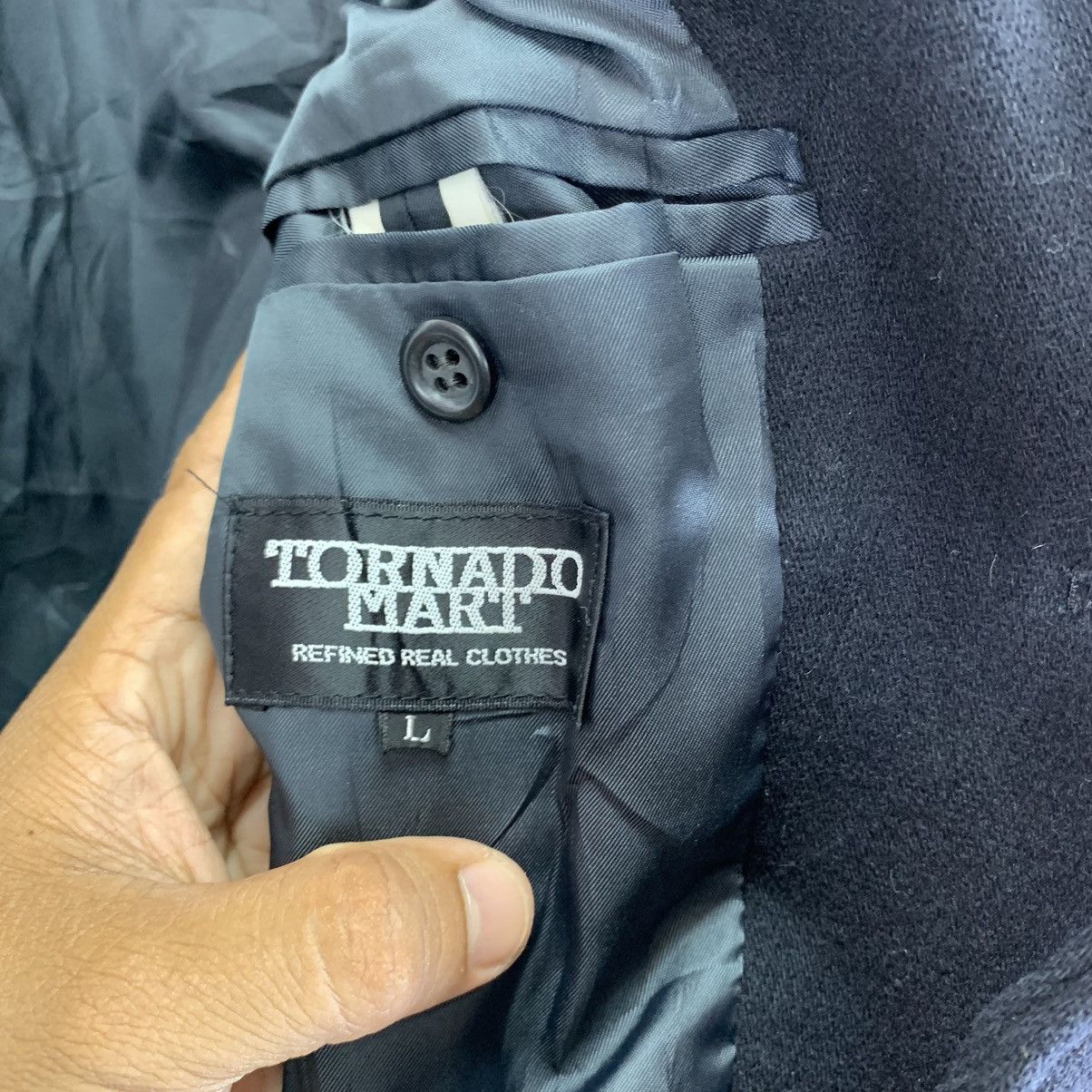 Tornado Mart Designer Tornado Mart Wool Belt Button Jacket Size US L / EU 52-54 / 3 - 7 Thumbnail