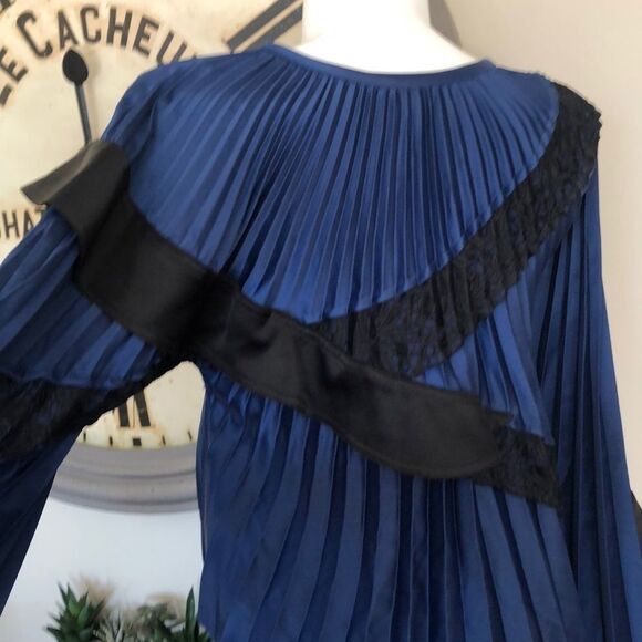 Self-Portrait SELF PORTRAITUS 2 PLEATED TOP blouse Size XS / US 0-2 / IT 36-38 - 4 Thumbnail