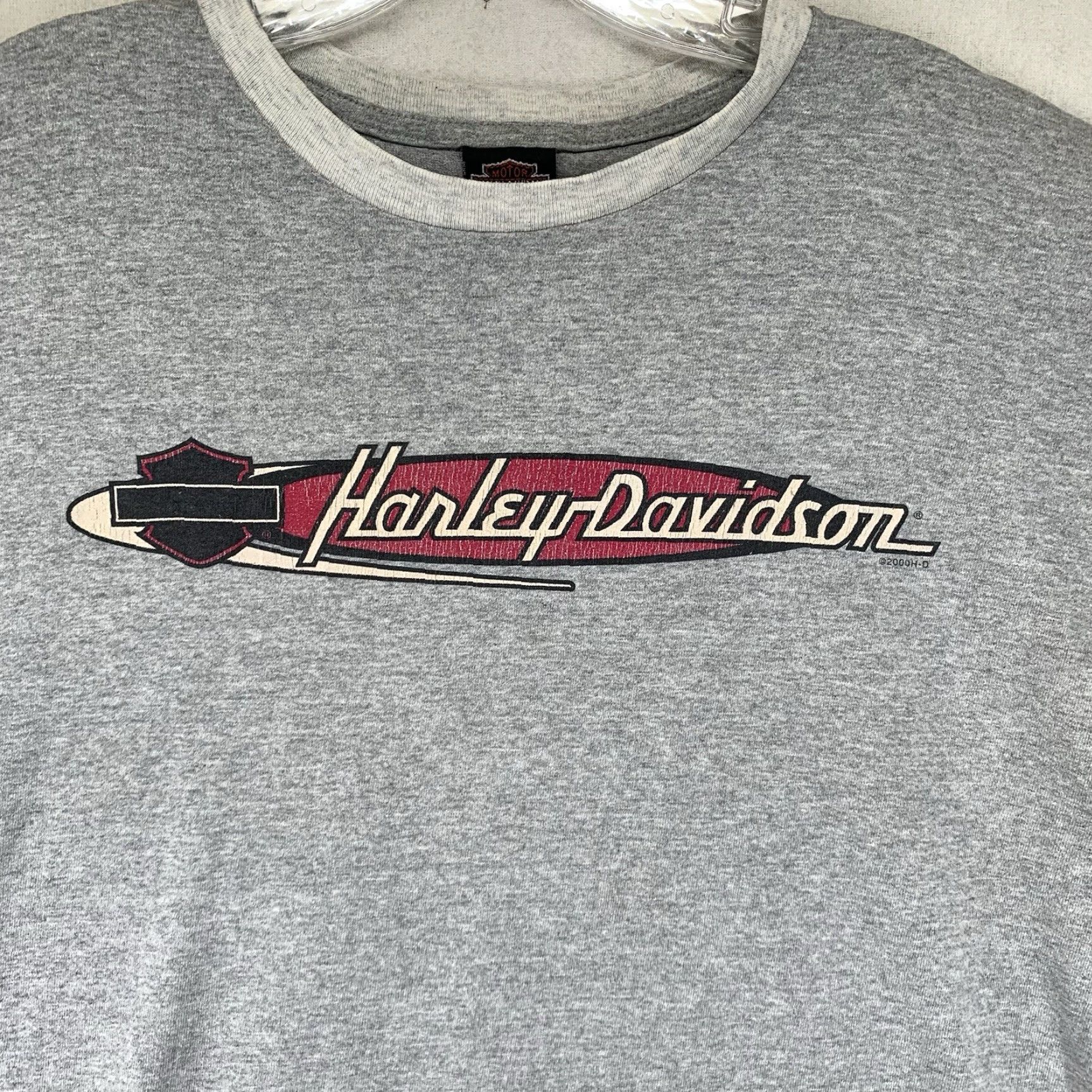 Harley Davidson VINTAGE Harley-Davidson T-Shirt Men Oversized Medium Crew Neck Graphic Logo 90s Eagle Back Gray Size US M / EU 48-50 / 2 - 4 Thumbnail
