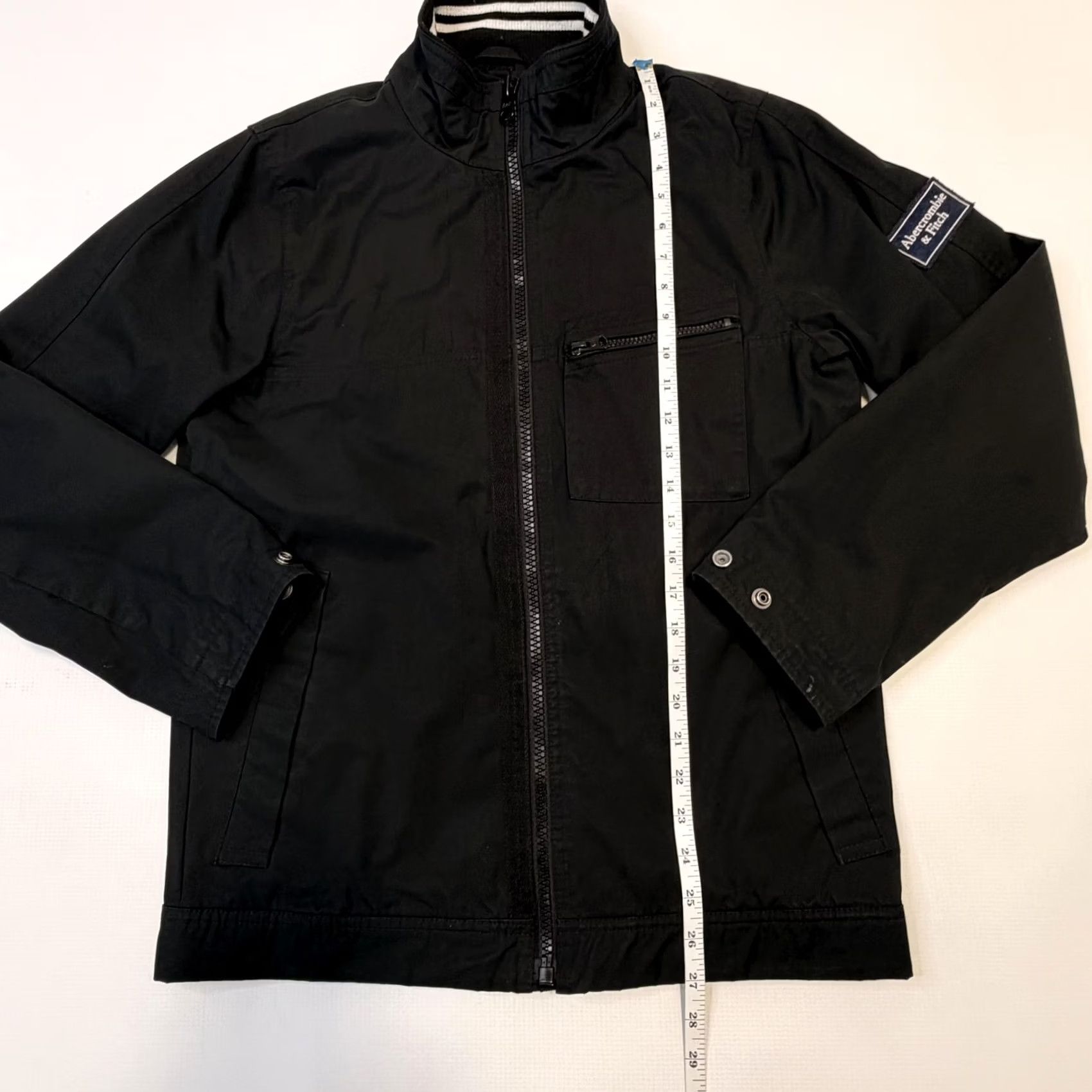 Abercrombie & Fitch Abercrombie & Fitch Jacket Mens XS Black Cotton Lined Windbreaker Zip Pockets Size US XS / EU 42 / 0 - 4 Thumbnail