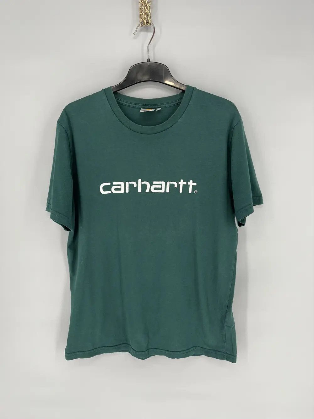Carhartt TRASHED Carhartt Centr Big Logo Vintage Y2K Style Shirt Size US M / EU 48-50 / 2 - 1 Thumbnail