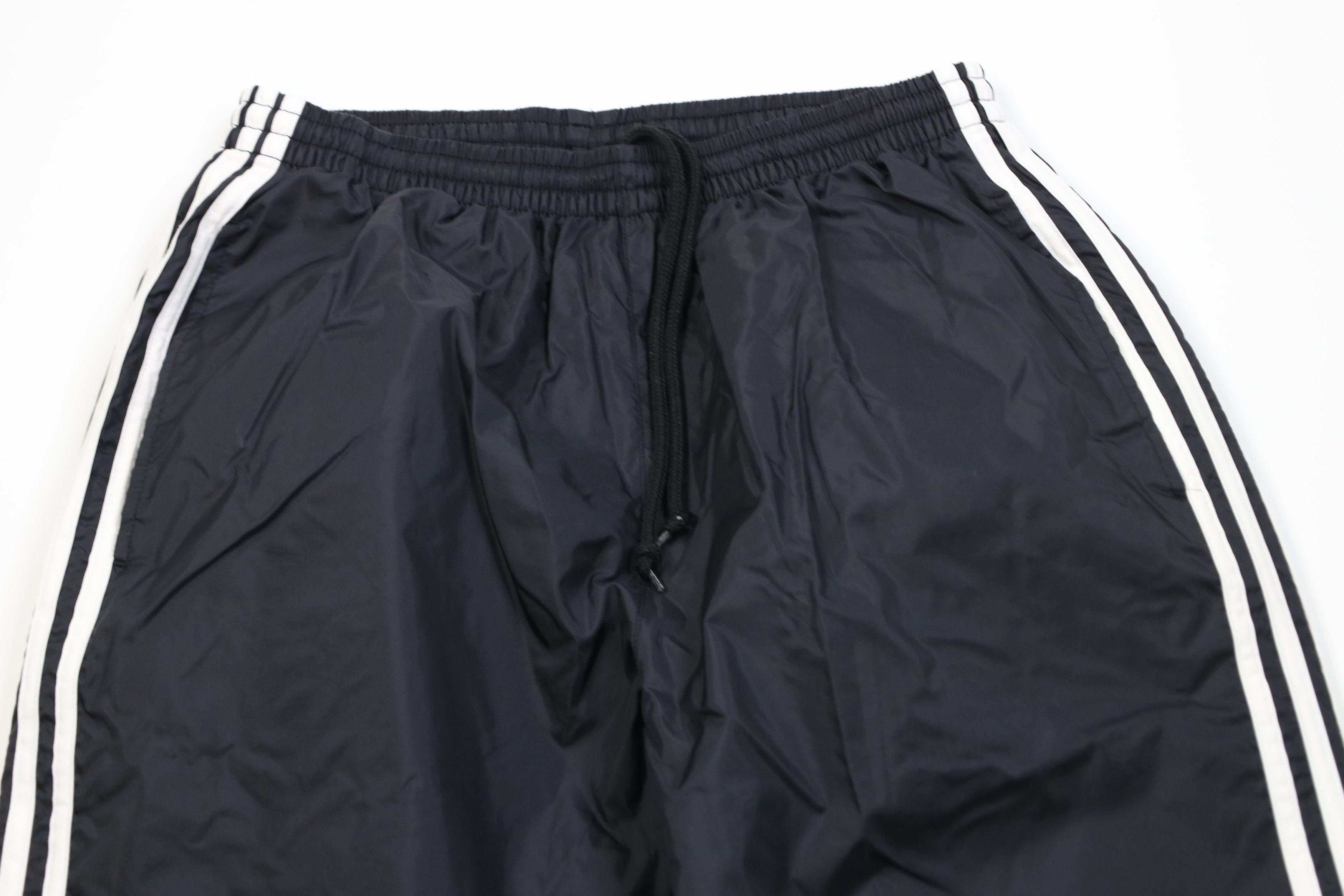 Adidas Vintage Y2K 2001 Adidas Wide Leg Windbreaker Pants Black Size US 36 / EU 52 - 2 Thumbnail