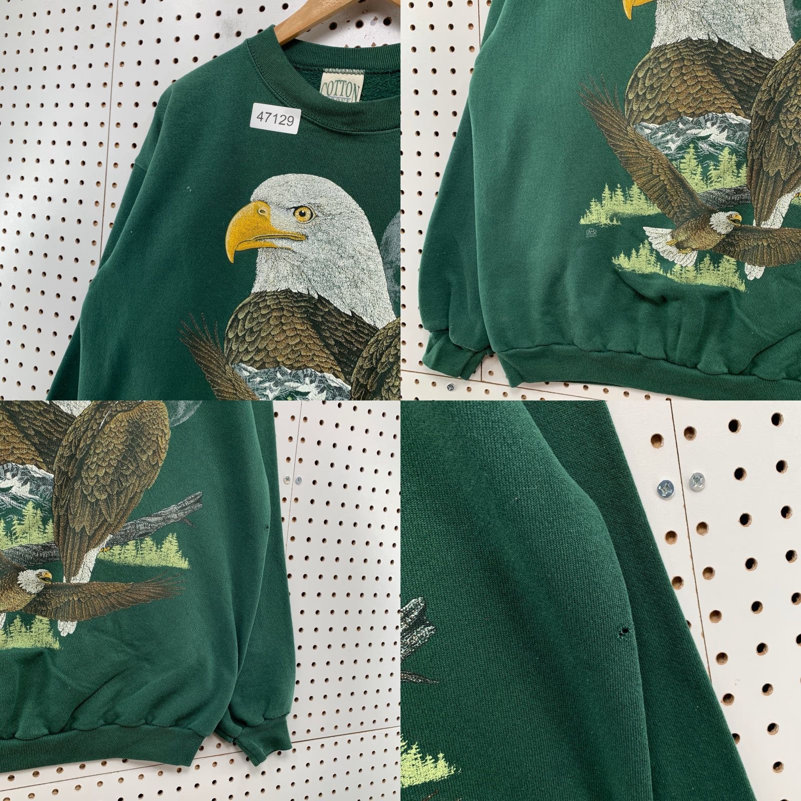 Vintage VINTAGE Cotton Grove Sweatshirt Mens L Green Eagle Nature USA Outdoor Cotton Grove Sweatshirt Animals Bird Nature USA L Mens Green Vintage Size US L / EU 52-54 / 3 - 8 Thumbnail