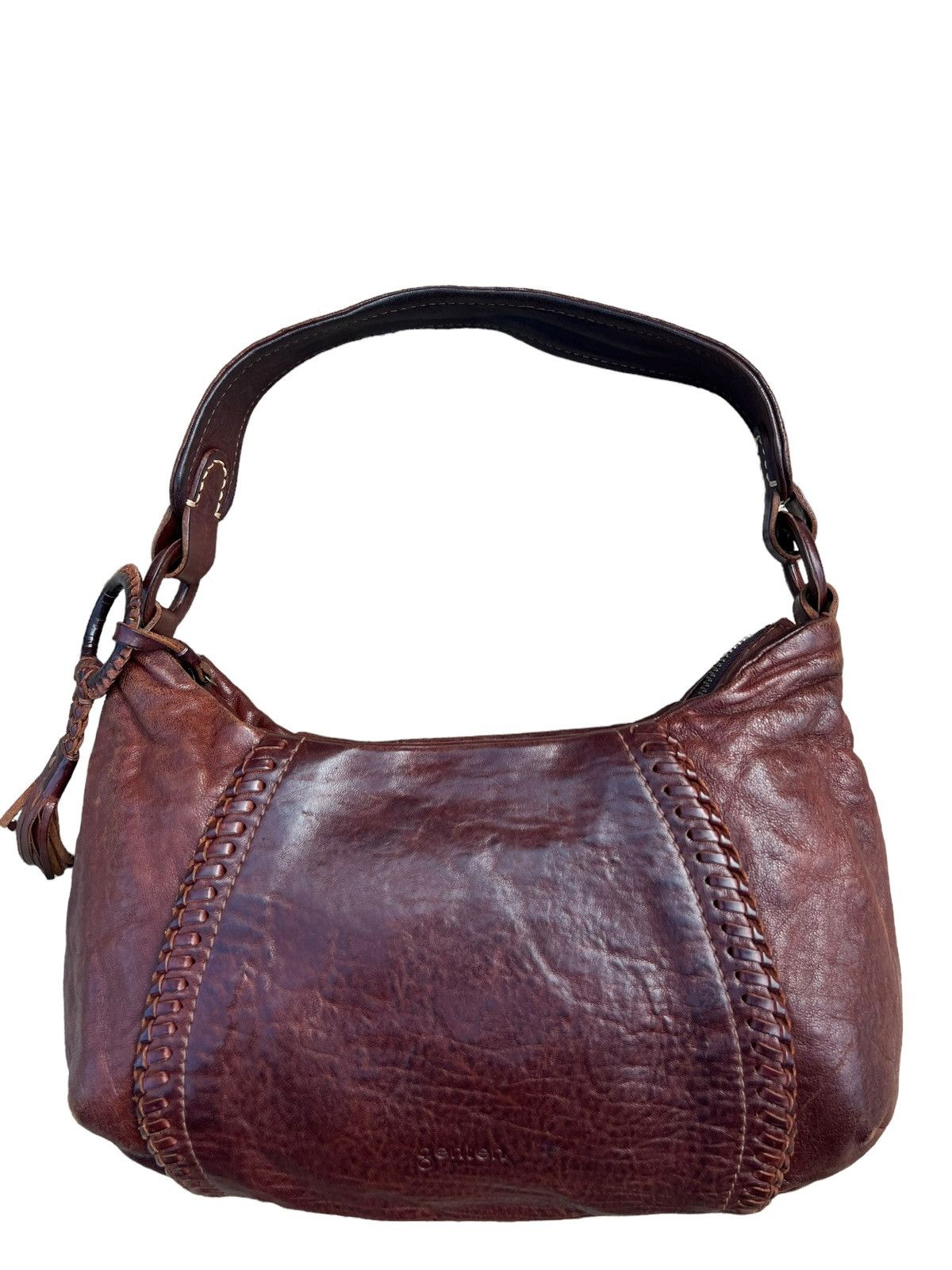 Leather genten Japan Patina Leather Mini Hobo Bag Size ONE SIZE - 1 Thumbnail