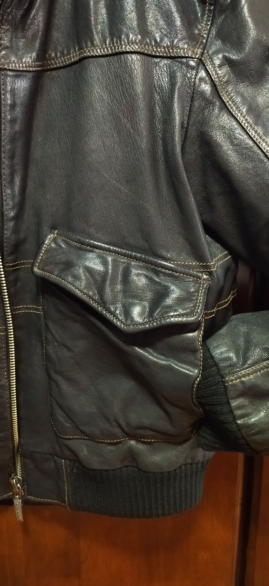 Vintage Vitnage Police Aviator Leather Jacket Size US M / EU 48-50 / 2 - 6 Thumbnail