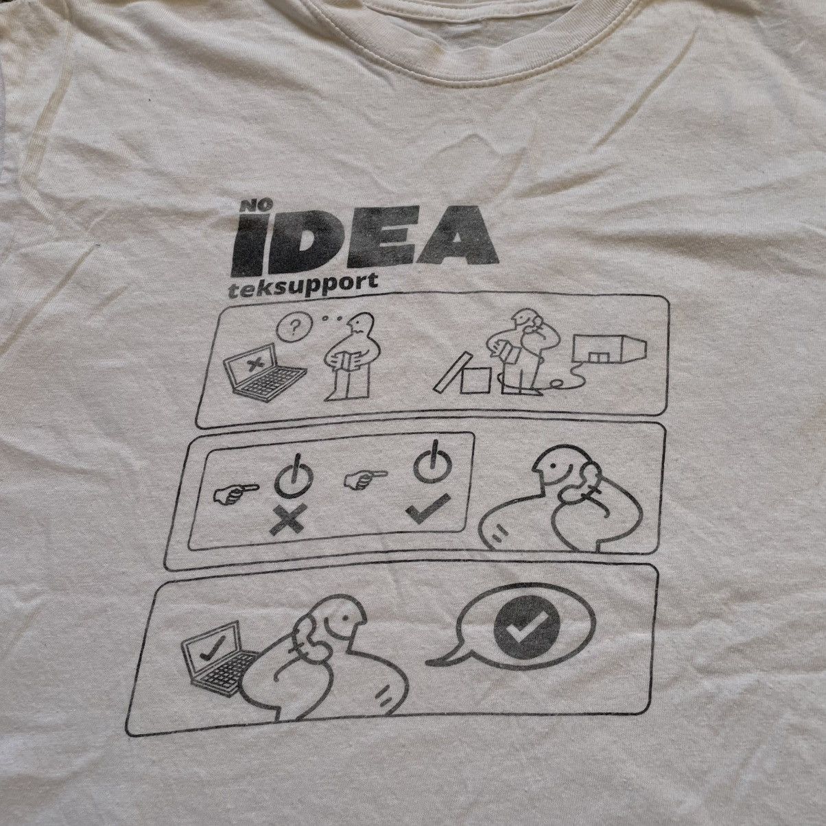 Vintage Vintage Y2K Graphic Tee Cream Art Illustration Oversized M Size US M / EU 48-50 / 2 - 2 Thumbnail
