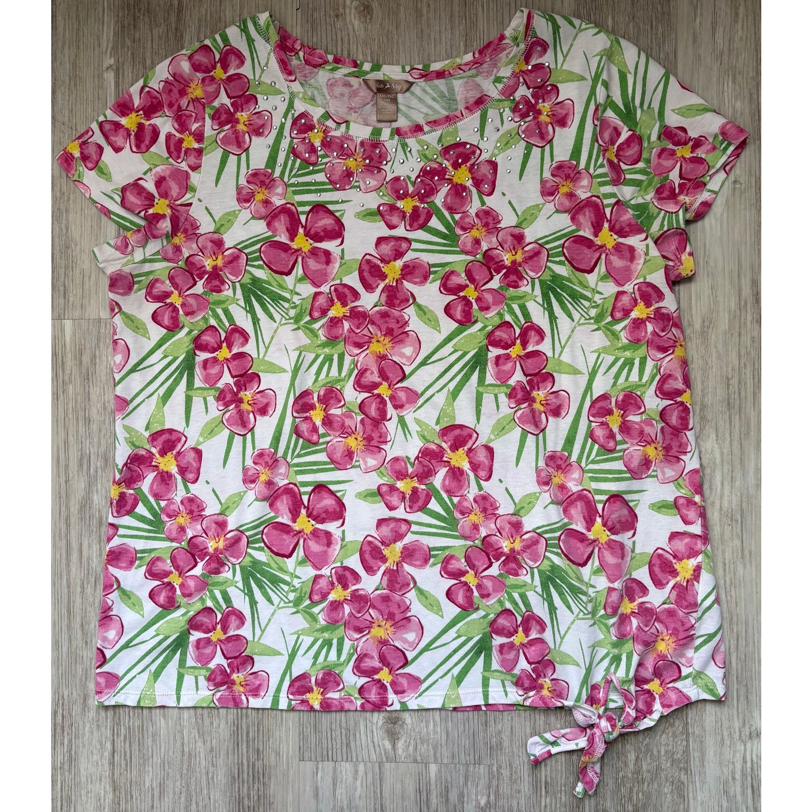 Other White Stag | Floral Strawberry Patch Short Sleeve Top | XXL Size XXL / US 16-18 / IT 52-54 - 1 Thumbnail