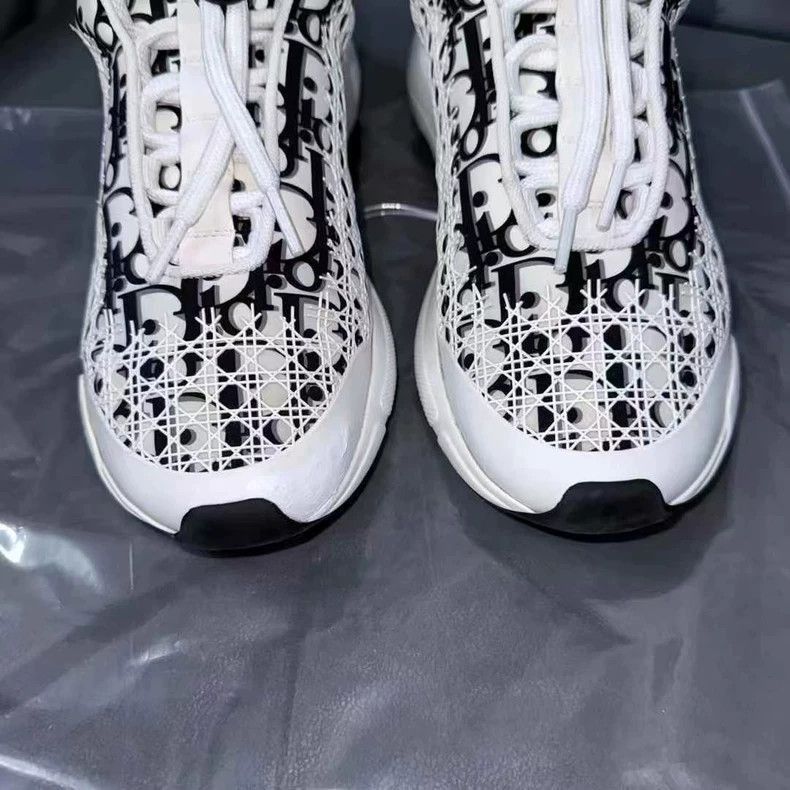 Dior Dior Dior B24 White Black Printed Sneakers-2507 Size US 8 / EU 41 - 7 Thumbnail