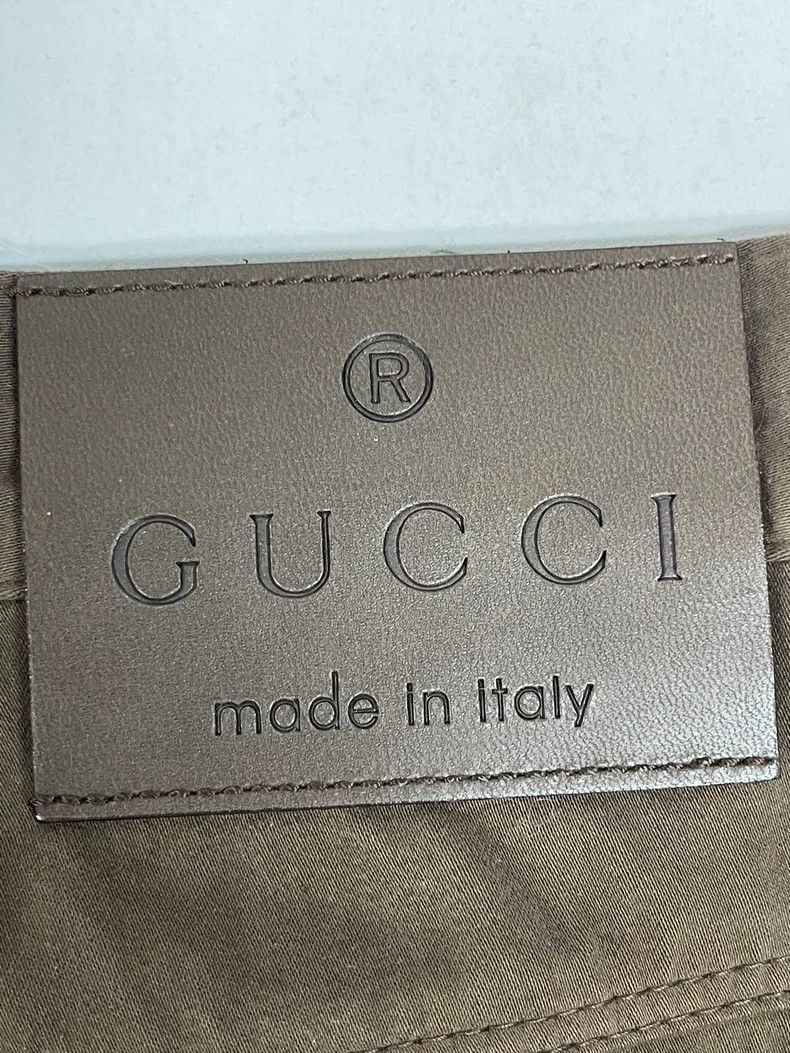 Gucci Gucci Khaki Metal Logo Casual Trousers 2502-Nextarrow Size US 32 / EU 48 - 4 Thumbnail