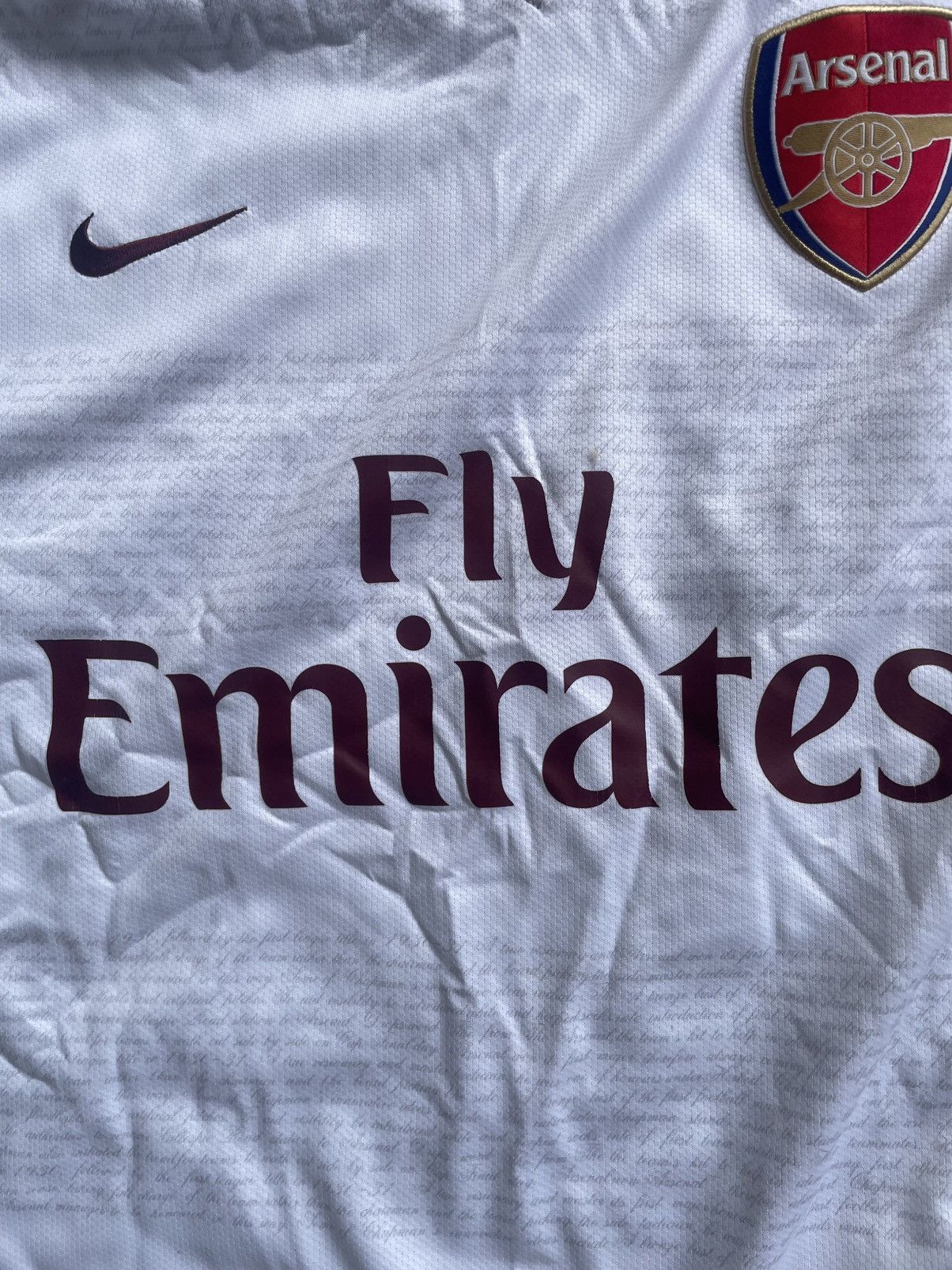 Nike Nike Arsenal Fly Emirates Away Jersey White XXL 2007-08 Size US XXL / EU 58 / 5 - 11 Thumbnail