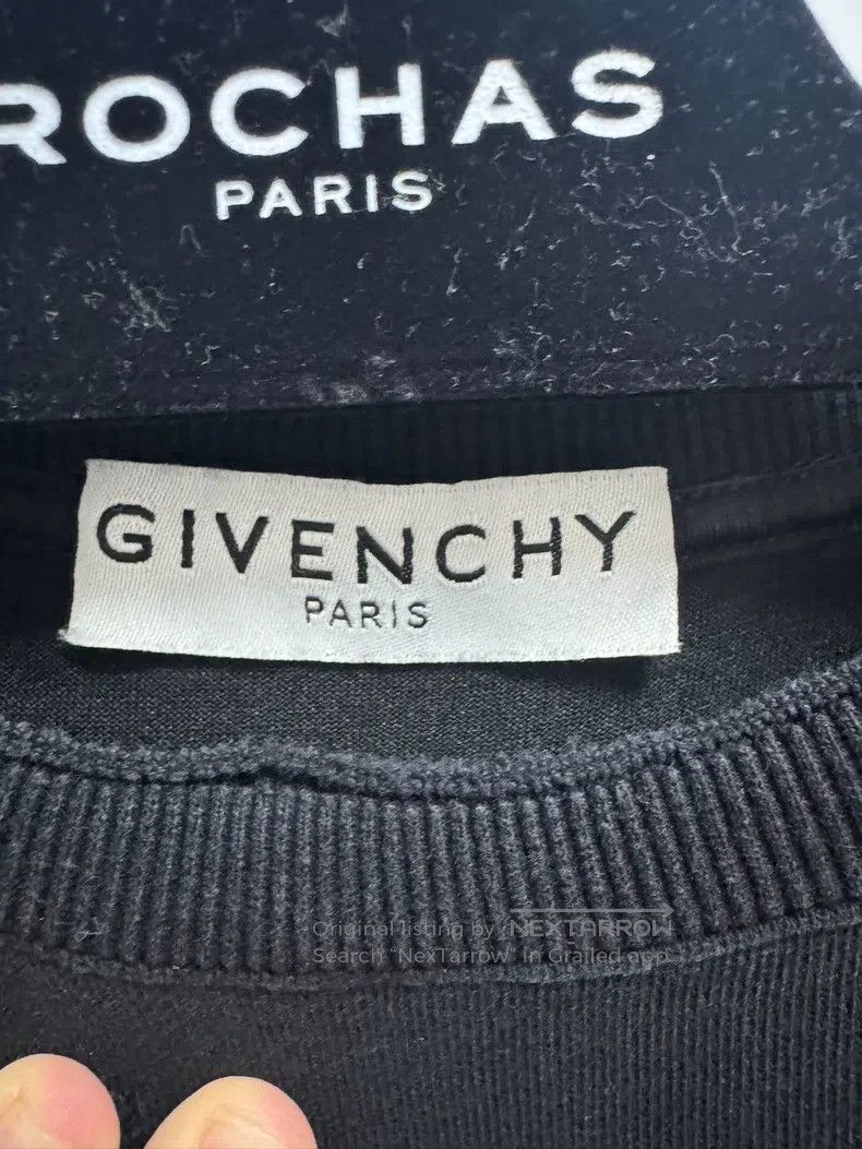 Givenchy Givenchy Black Hole Sweatshirt (Front Big Letter LO) Size US XXS / EU 40 - 4 Thumbnail