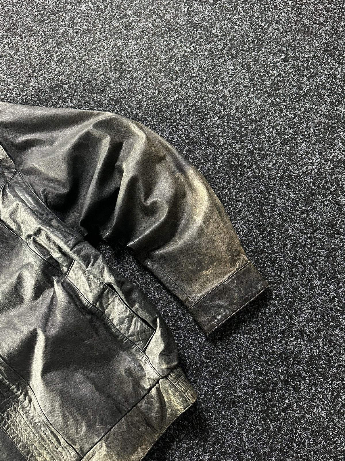 Vintage 🚨Vintage 90s Leather Biker Jacket-West Style Maison Margiela Size US M / EU 48-50 / 2 - 3 Thumbnail