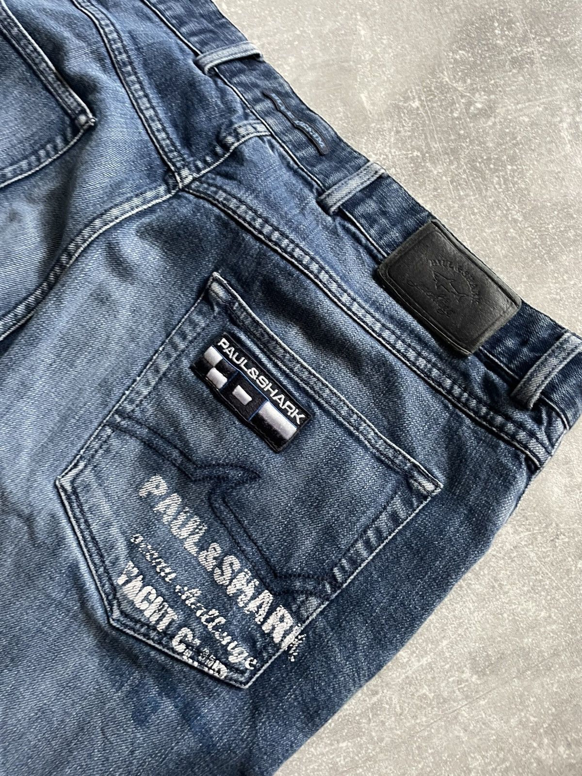 Paul & Shark Luxury Paul Shark Blue Logo Denim Jeans pants old money sea Size US 36 / EU 52 - 4 Thumbnail
