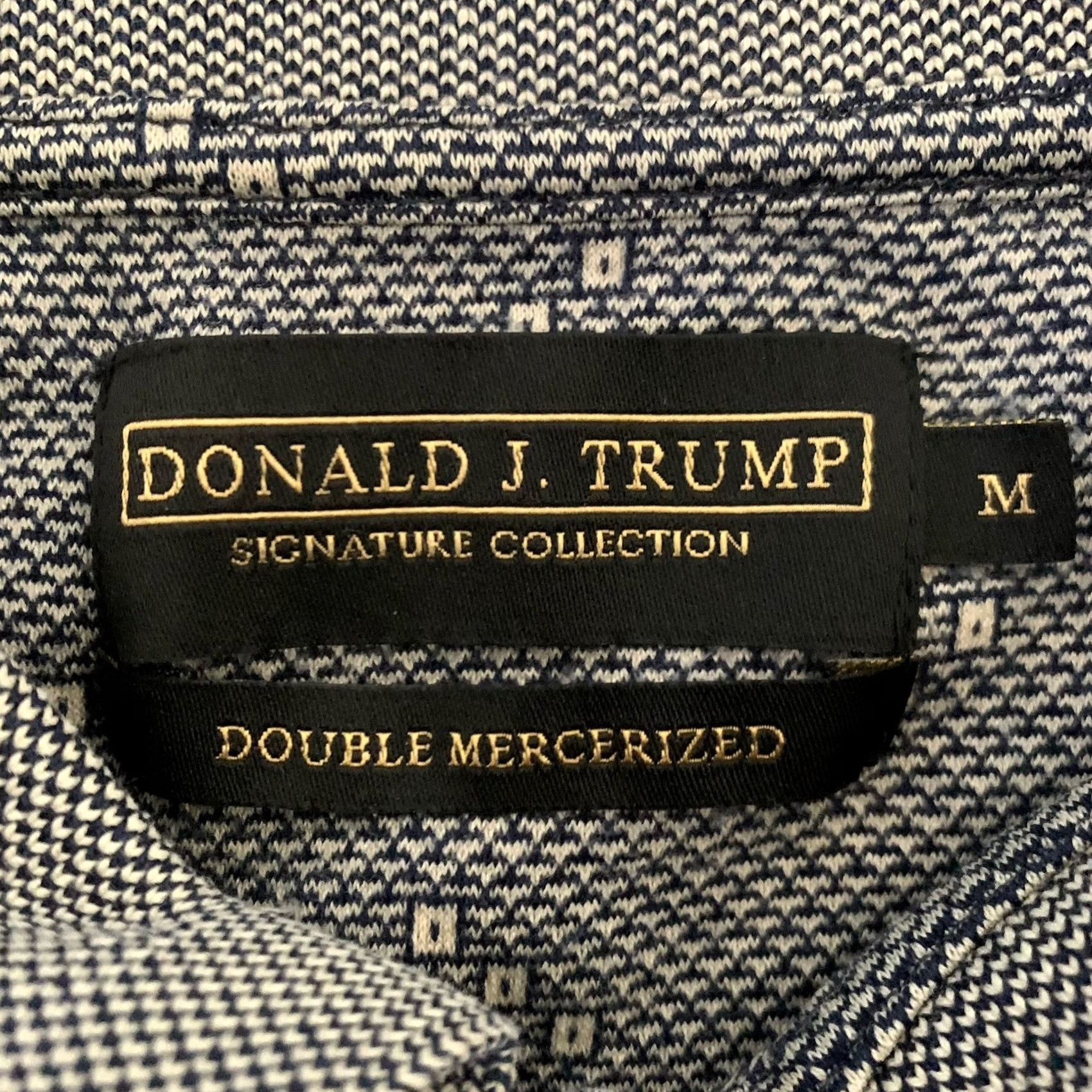 Vintage Donald J Trump Collection Golf Polo Mens Medium Short Sleeve Gray Embroidered Knit 100% Cotton Casual Activewear Shirt Size US M / EU 48-50 / 2 - 2 Thumbnail