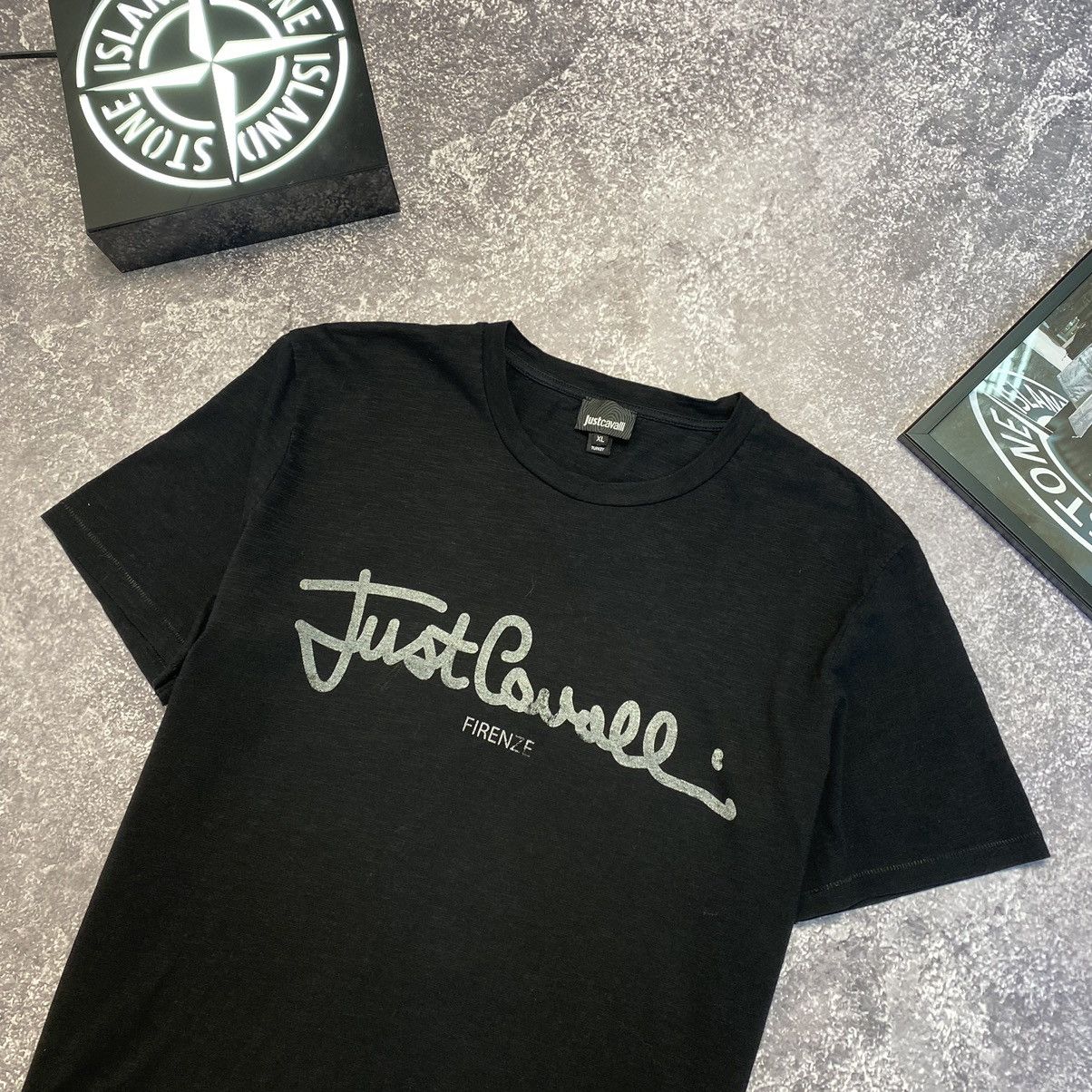 Just Cavalli Designer Just Cavalli Big Logo Luxury black tee Size US XL / EU 56 / 4 - 2 Thumbnail