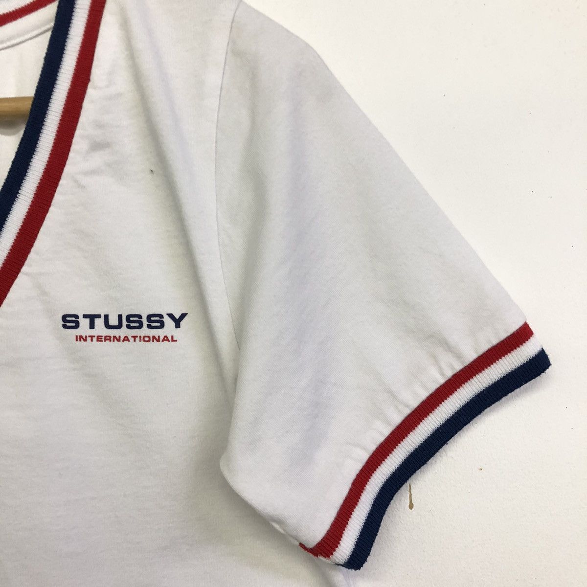 Stussy Stussy International V Neck Women’s Tshirt Size M / US 6-8 / IT 42-44 - 5 Thumbnail