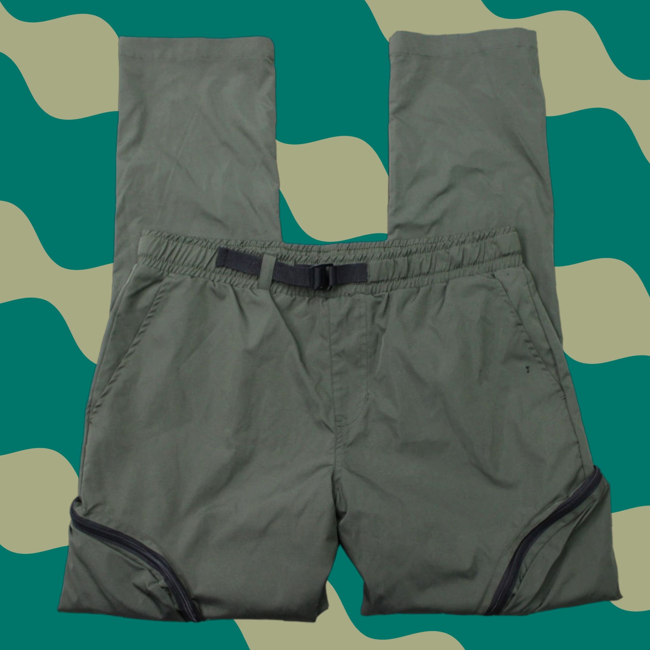 Southpole Southpole Mens Cargo Pants Green 34x32 Belted Canvas Cotton Regular Tapered Cargo Pocket Pants Mens Medium Regular Green Cargo Pants Size US 31 - 1 Thumbnail