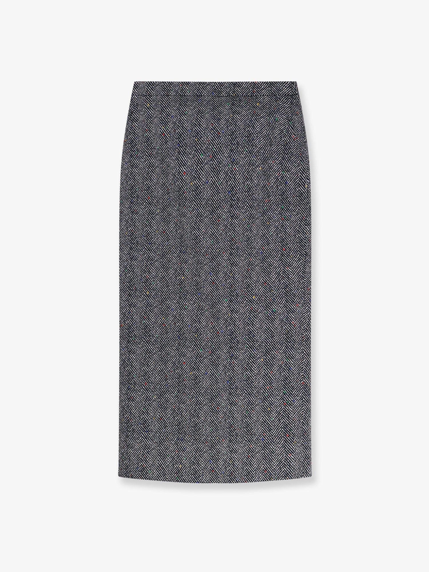 Givenchy Herringbone Motif Cotton Skirt Size 27" / US 4 / IT 40 - 1 Thumbnail