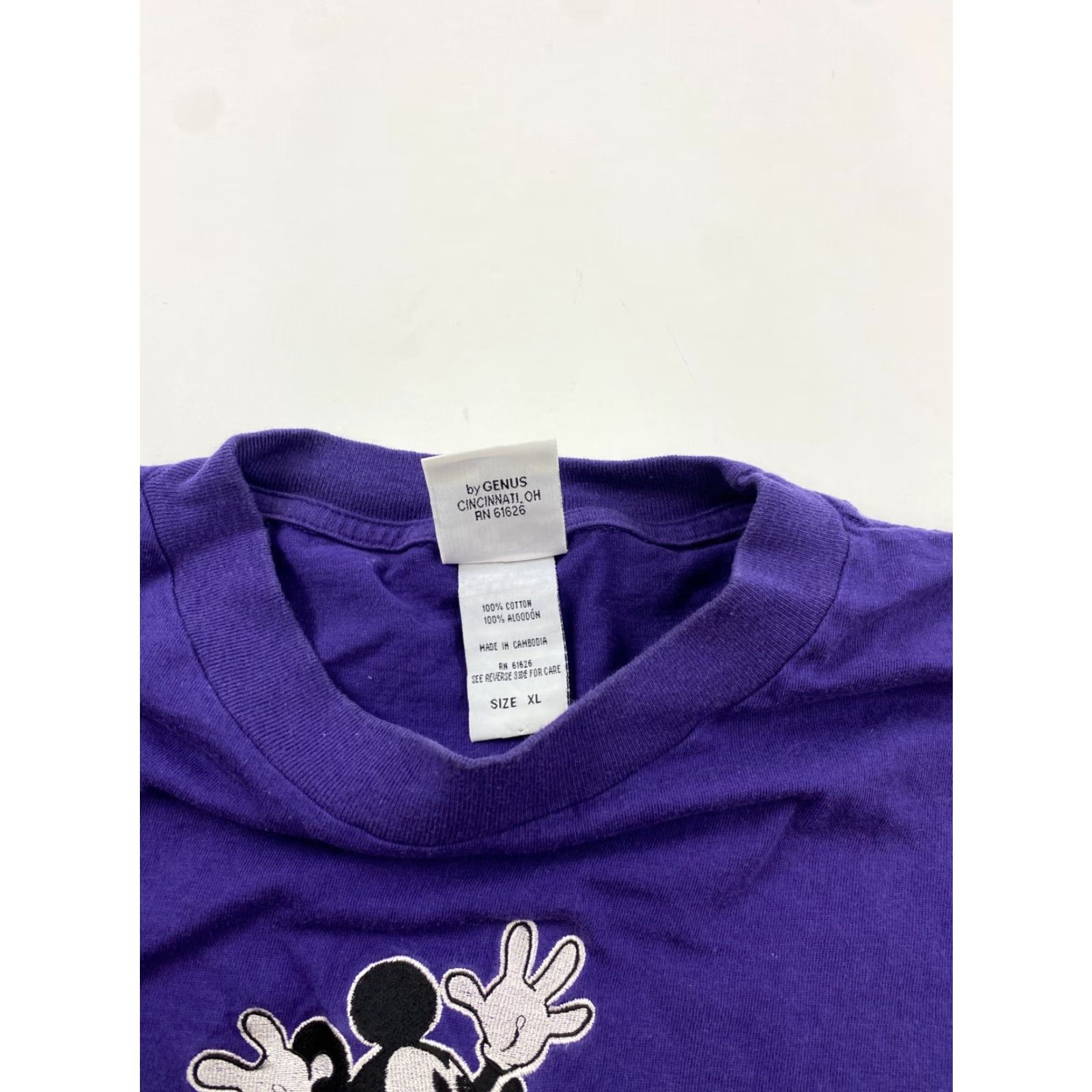 Disney VINTAGE Mickey Mouse Shirt Men’s XL Purple Short Sleeve Size US XL / EU 56 / 4 - 4 Thumbnail
