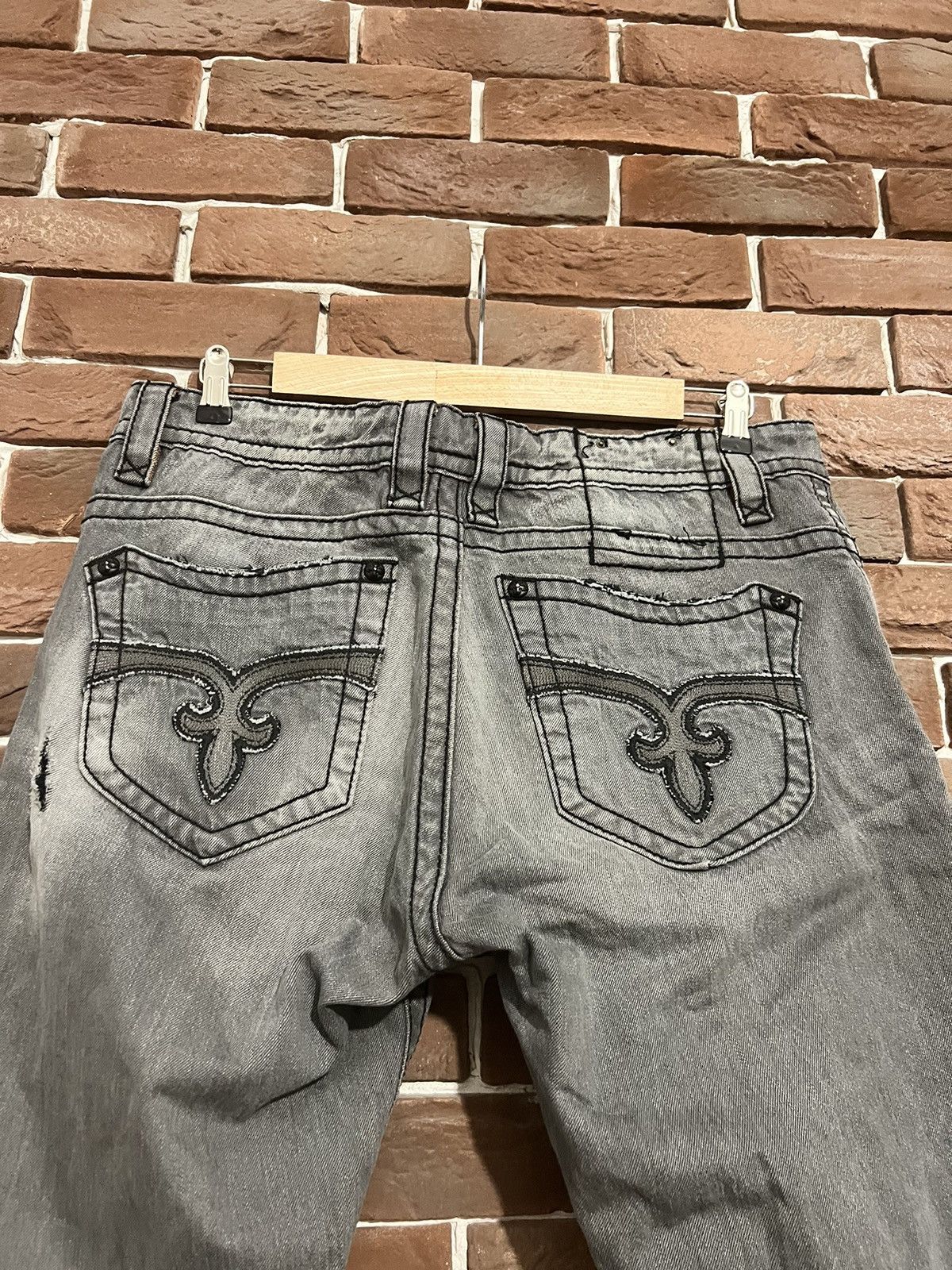 Rock Revival Rare Vintage Rock Revival Drip Denim Jeans Pants USA 36 Size US 36 / EU 52 - 3 Thumbnail