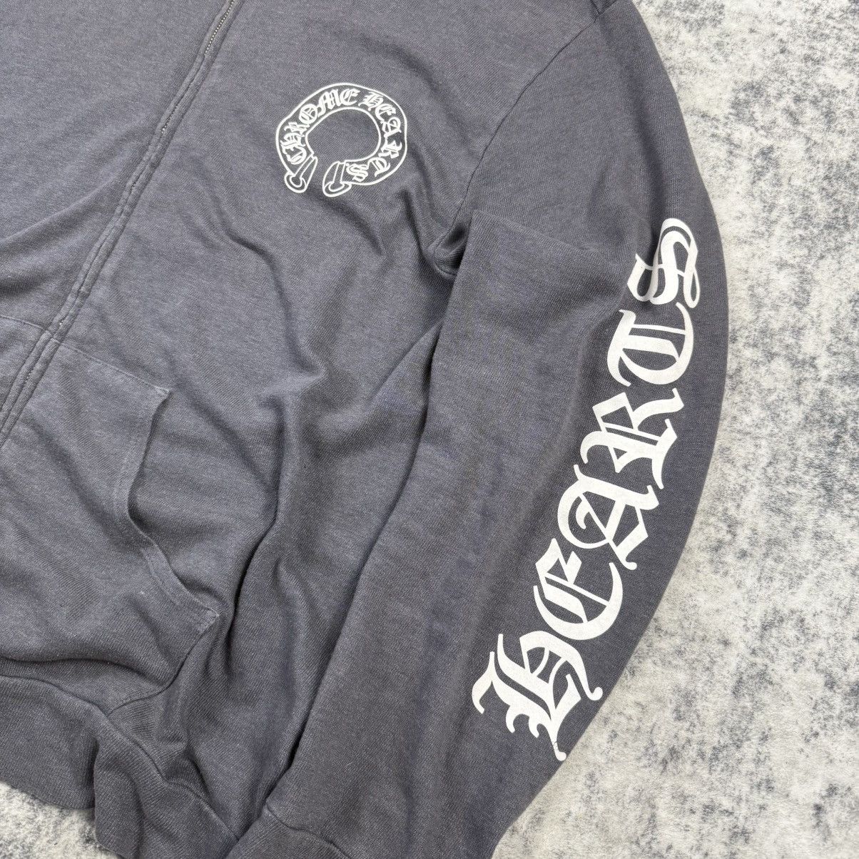 Chrome Hearts Chrome Hearts Vintage Horseshoe ‘Grey’ Zip Hoodie Size US L / EU 52-54 / 3 - 3 Thumbnail